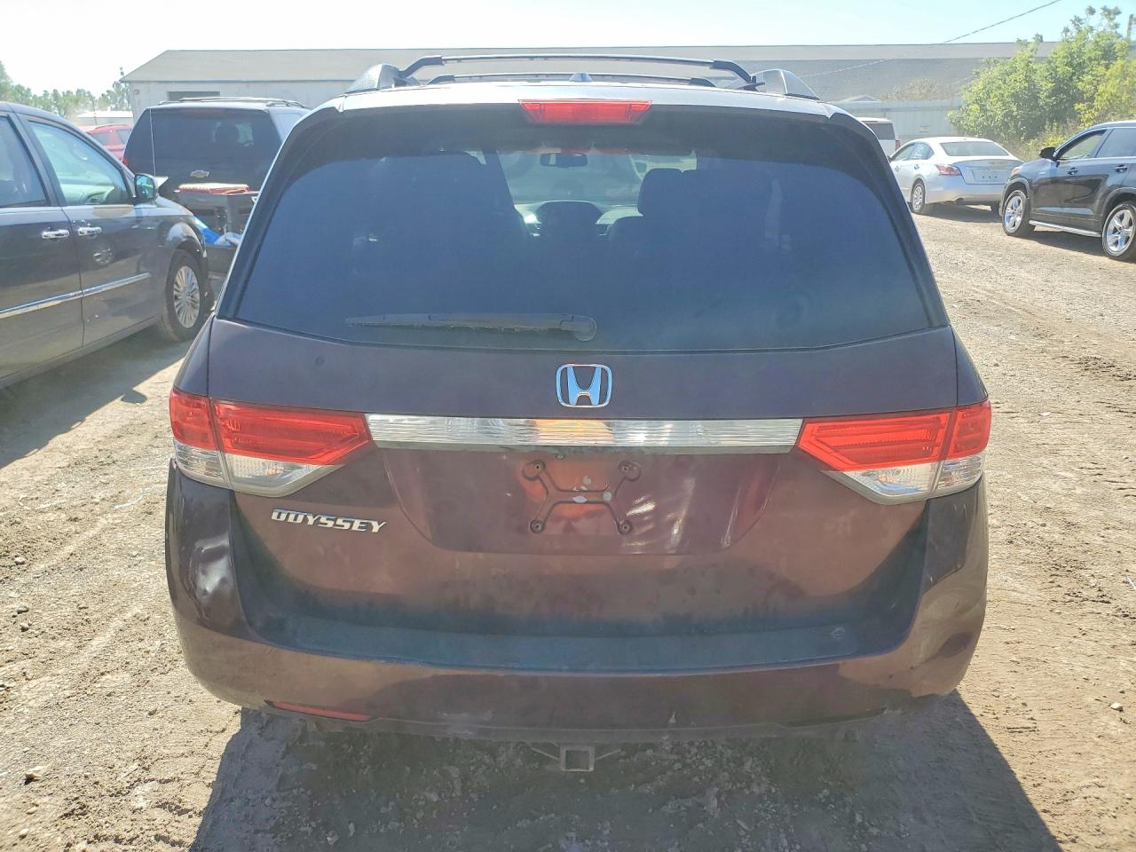 2014 Honda Odyssey Exl Burgundy vin: 5FNRL5H69EB076104