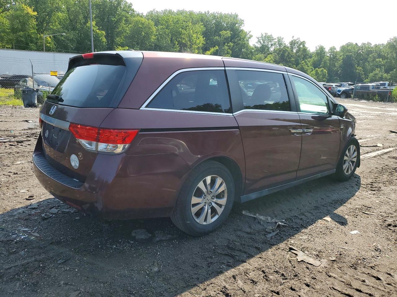 2014 Honda Odyssey Exl Burgundy vin: 5FNRL5H69EB097356