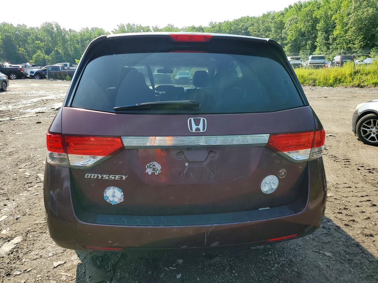 2014 Honda Odyssey Exl Burgundy vin: 5FNRL5H69EB097356