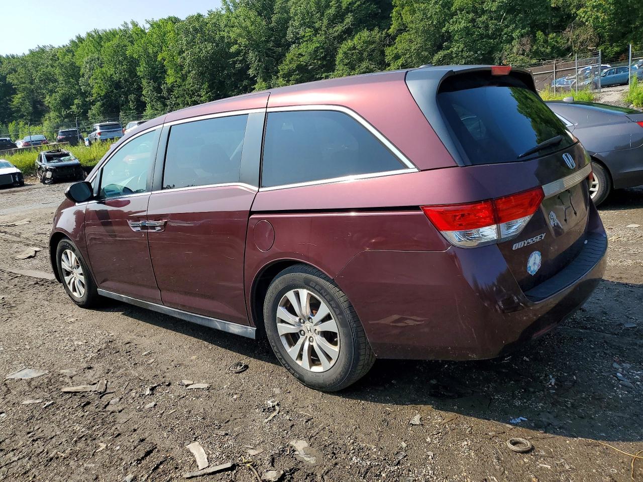 2014 Honda Odyssey Exl Burgundy vin: 5FNRL5H69EB097356