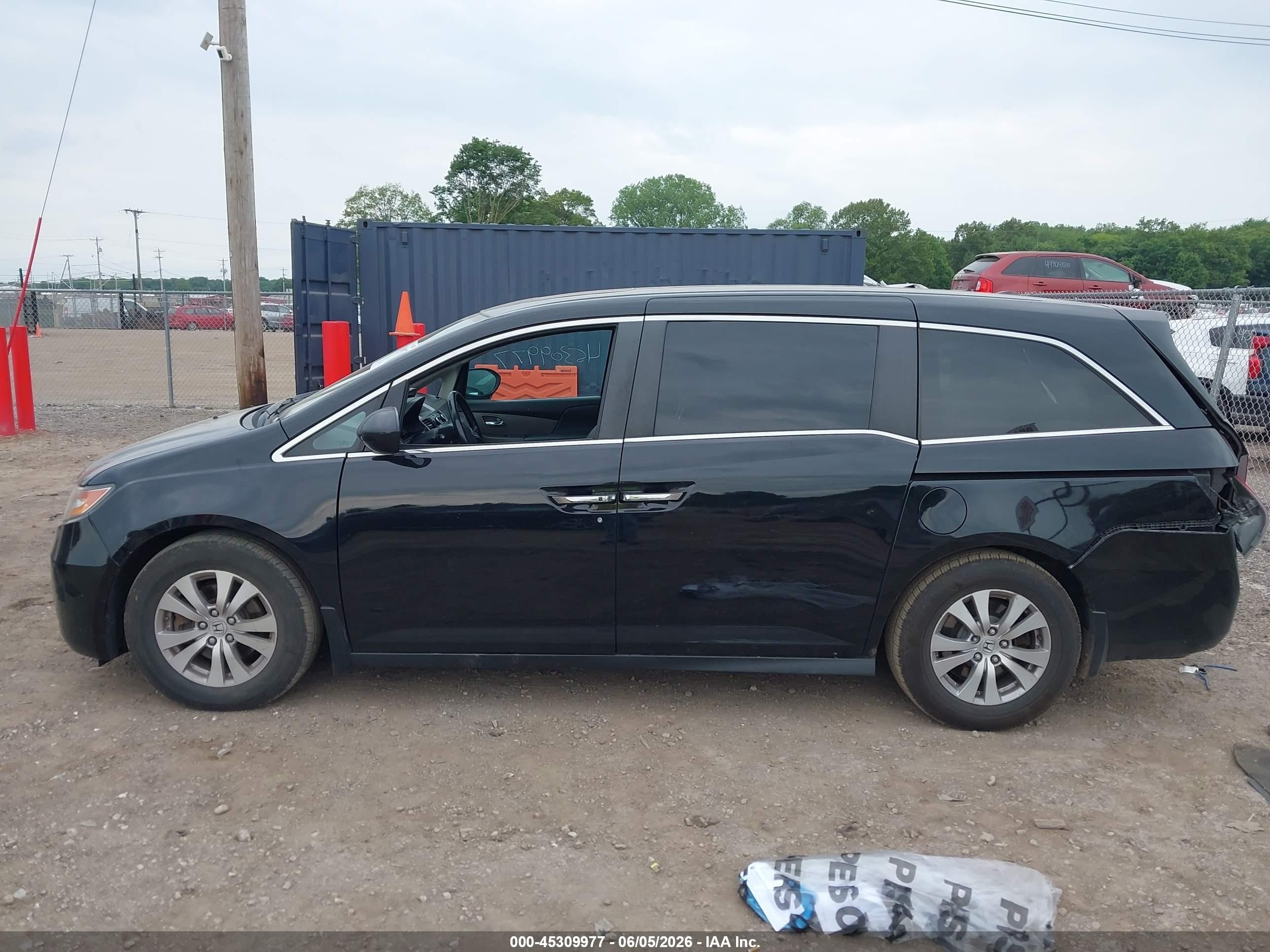 2014 Honda Odyssey Ex-l Black vin: 5FNRL5H69EB101485