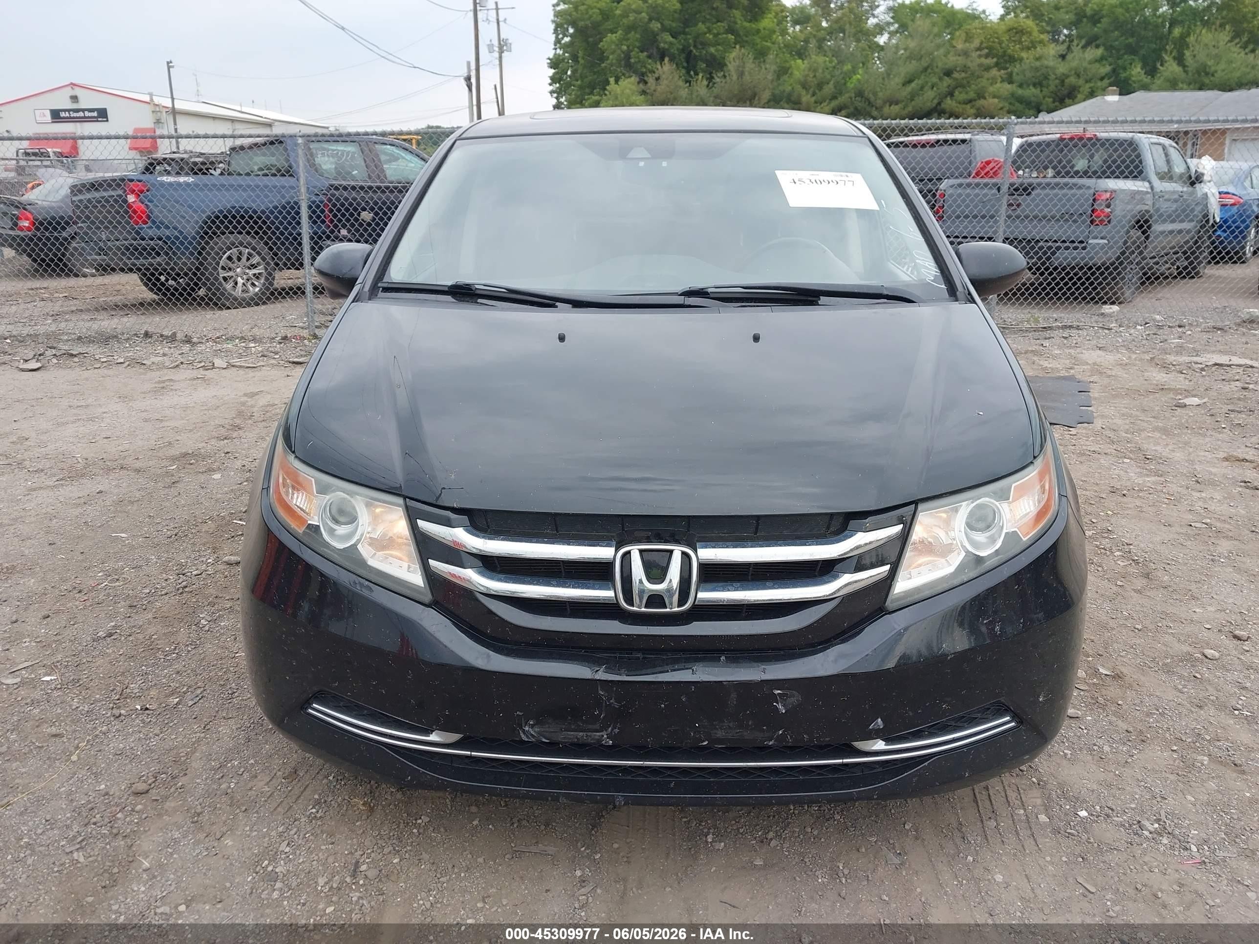 2014 Honda Odyssey Ex-l Black vin: 5FNRL5H69EB101485