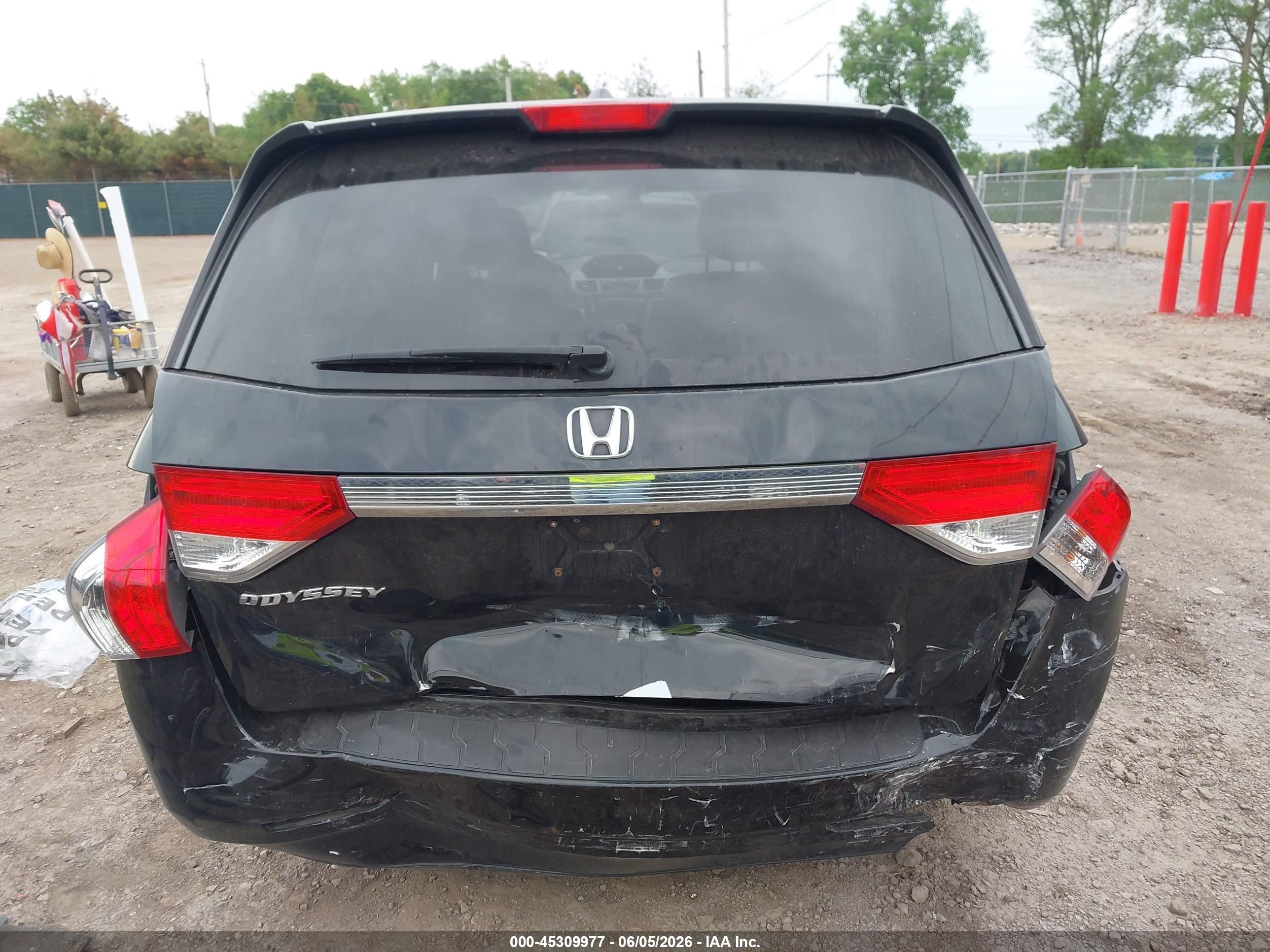 2014 Honda Odyssey Ex-l Black vin: 5FNRL5H69EB101485