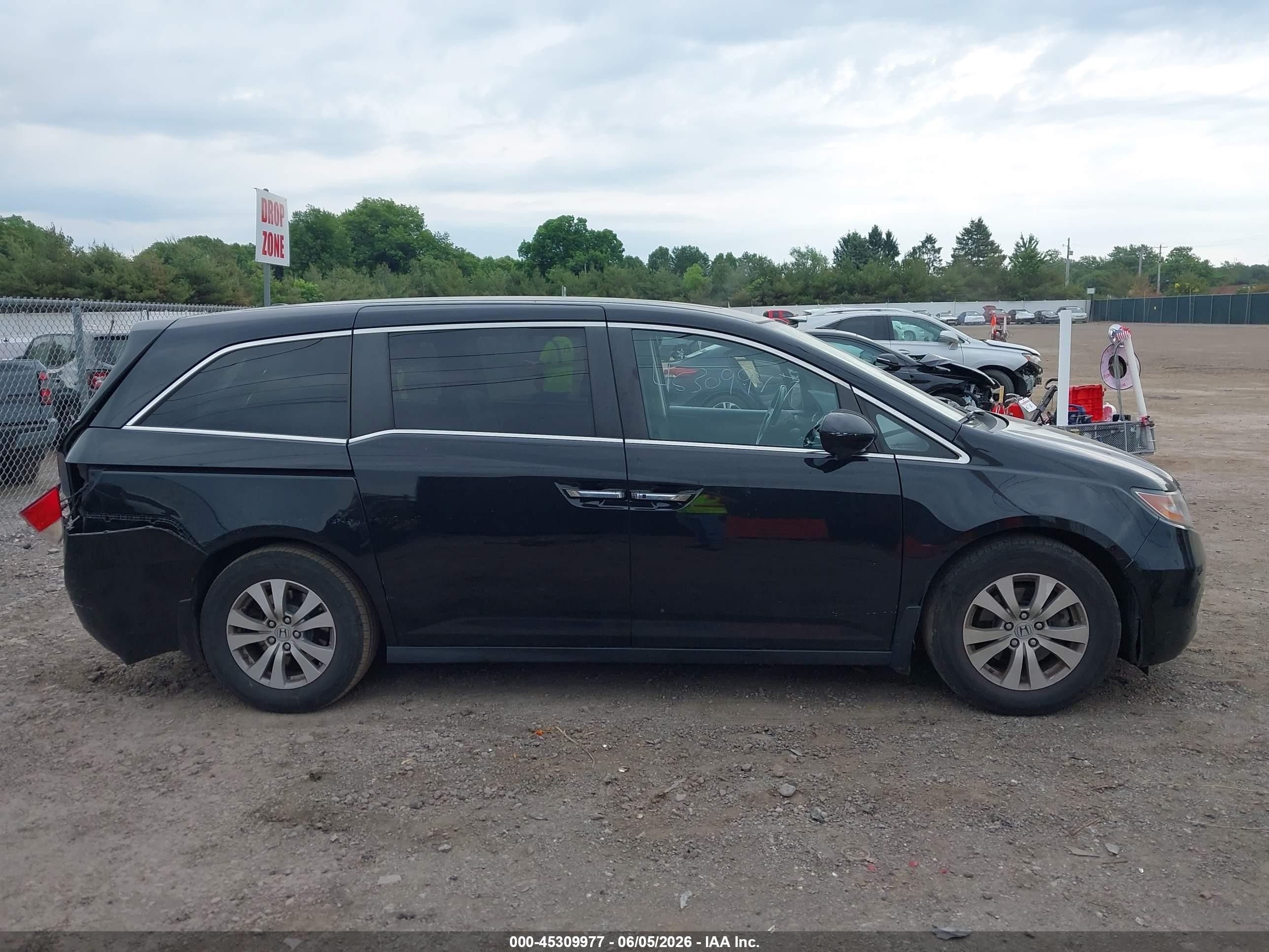 2014 Honda Odyssey Ex-l Black vin: 5FNRL5H69EB101485