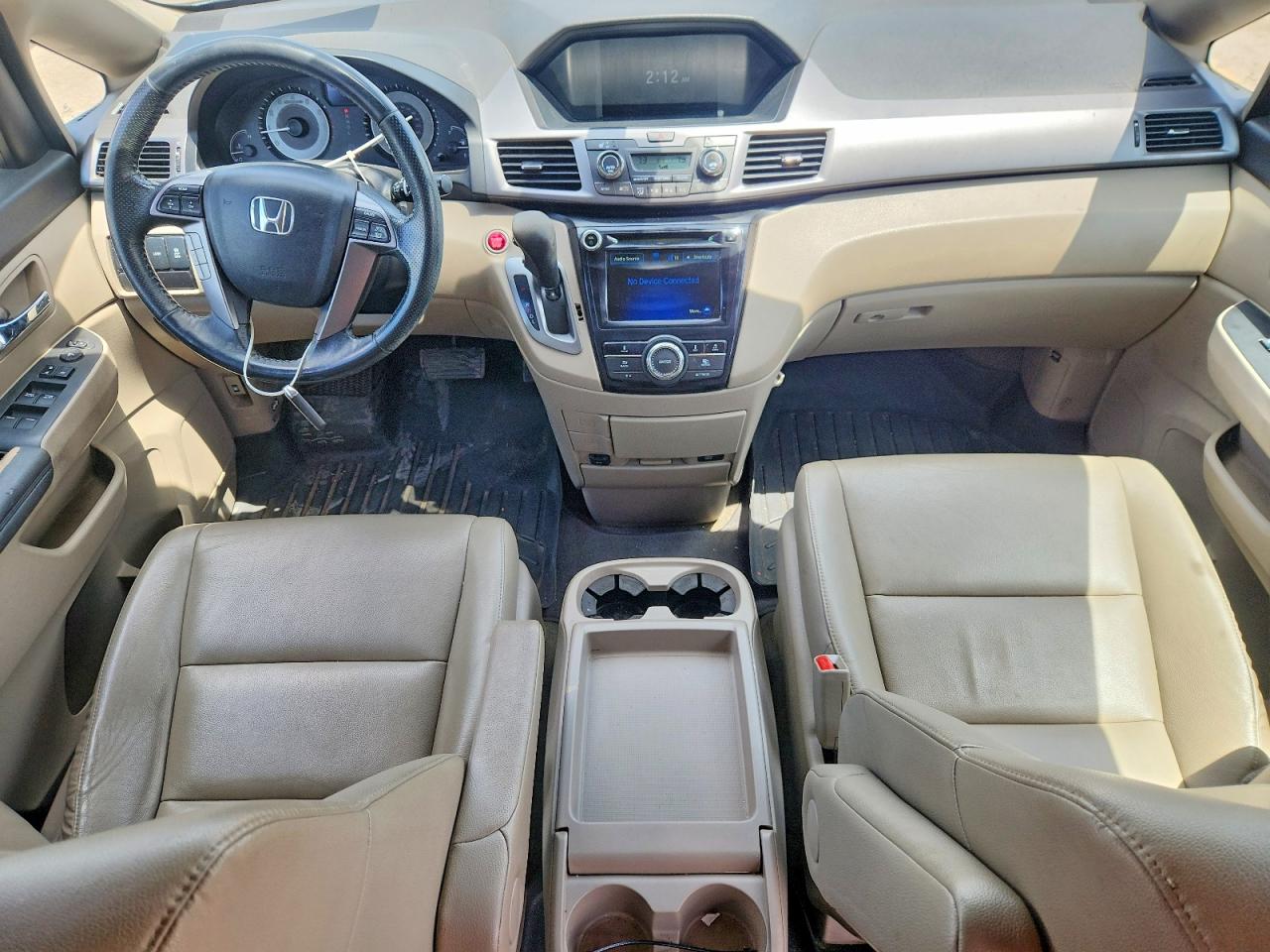 2014 Honda Odyssey Exl White vin: 5FNRL5H69EB105701