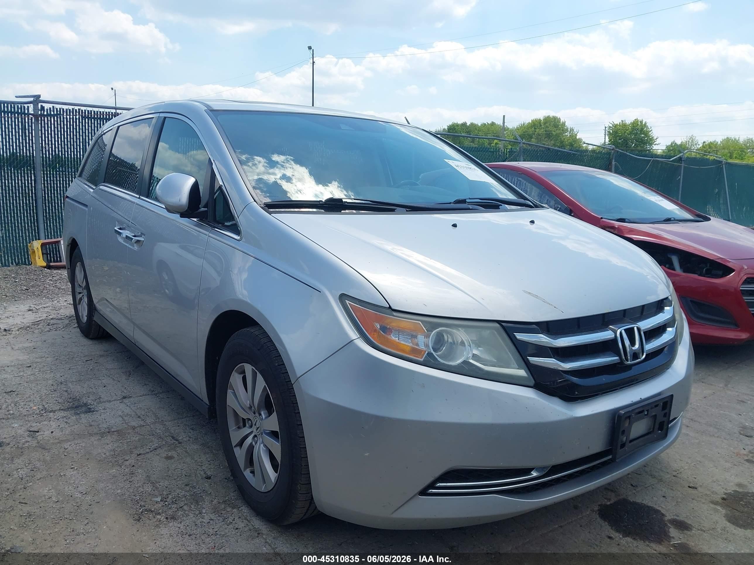 2014 Honda Odyssey Ex-l Silver vin: 5FNRL5H69EB118464