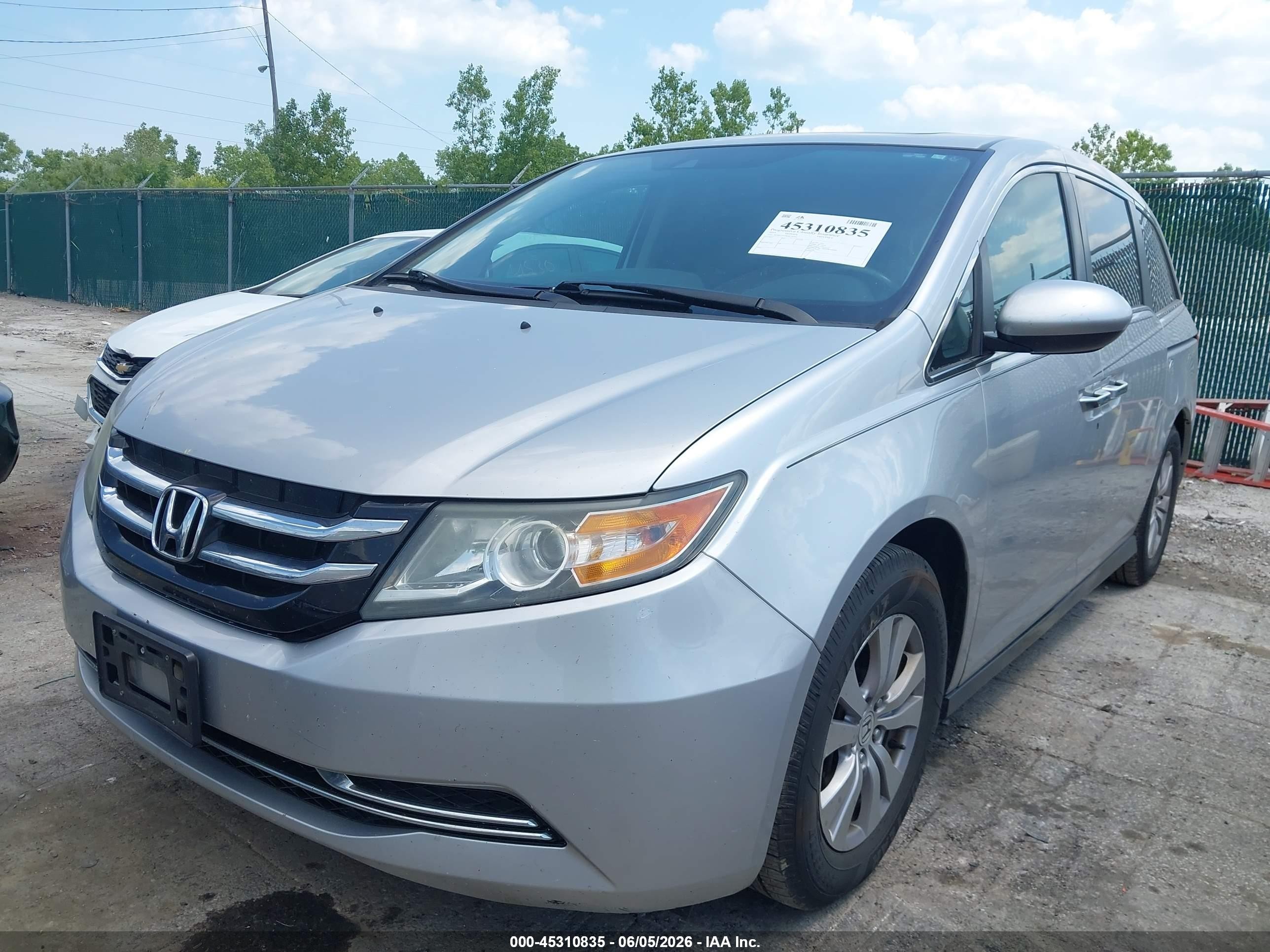 2014 Honda Odyssey Ex-l Silver vin: 5FNRL5H69EB118464