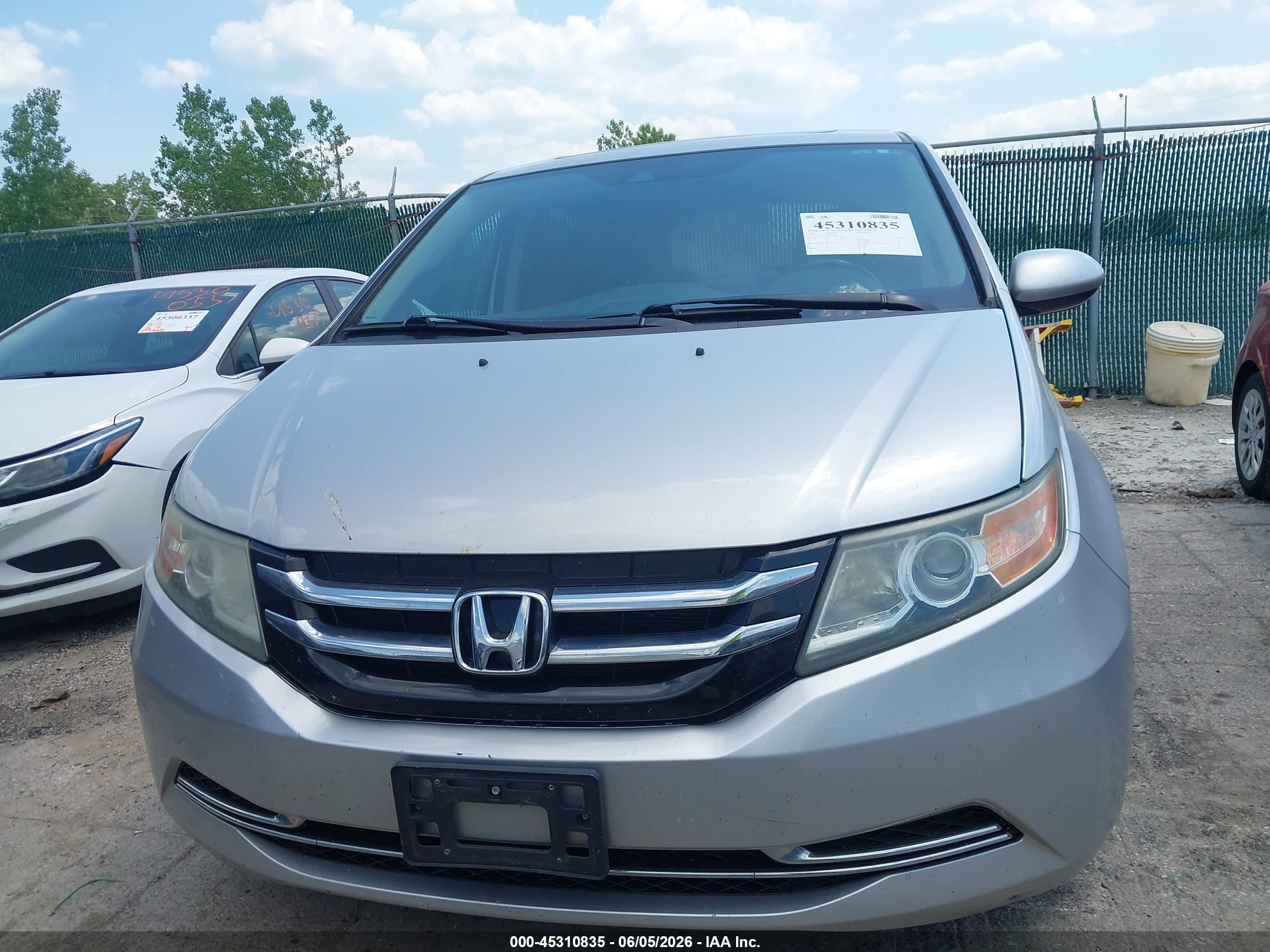 2014 Honda Odyssey Ex-l Silver vin: 5FNRL5H69EB118464