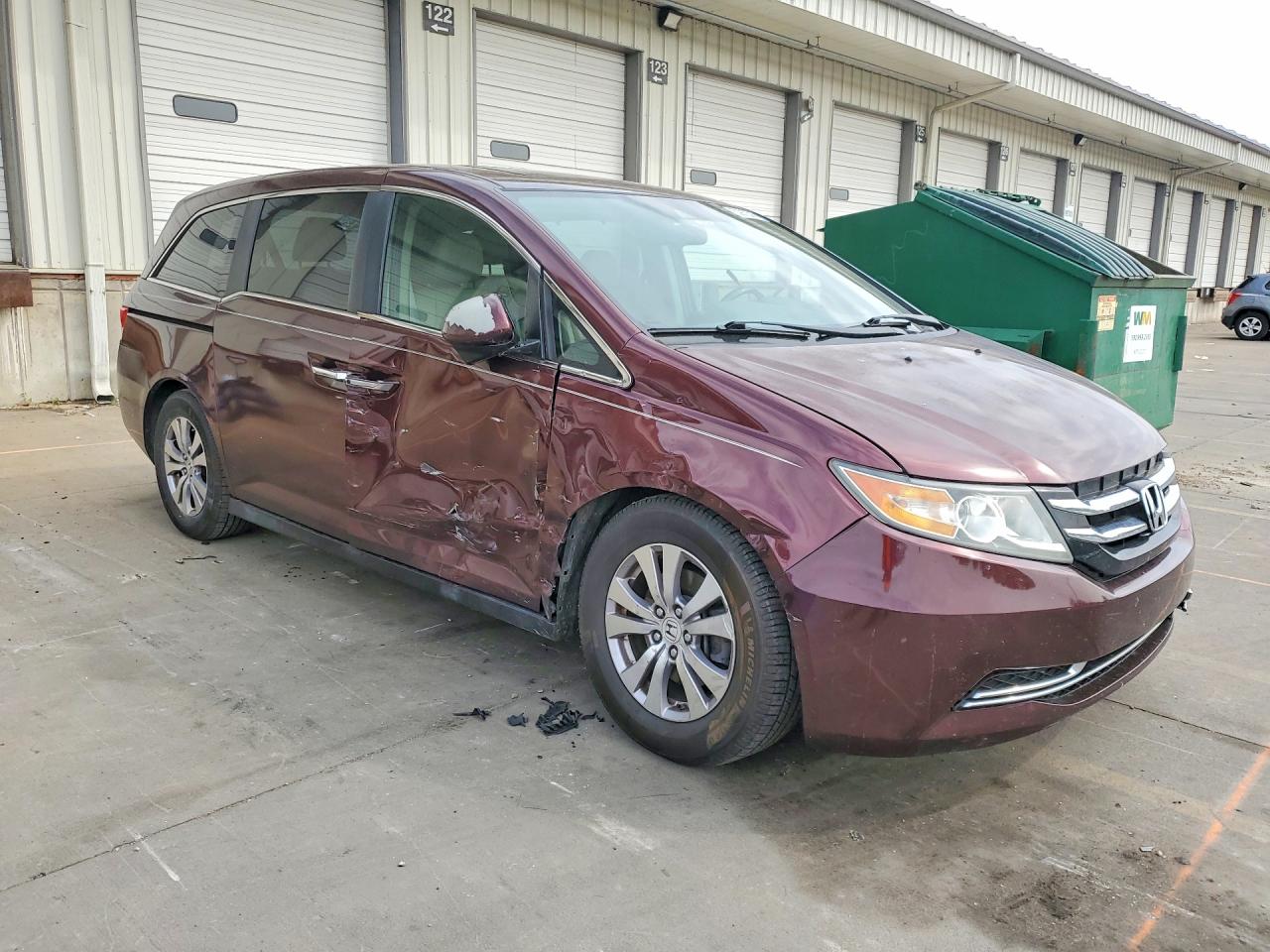 2014 Honda Odyssey Exl Burgundy vin: 5FNRL5H69EB125320