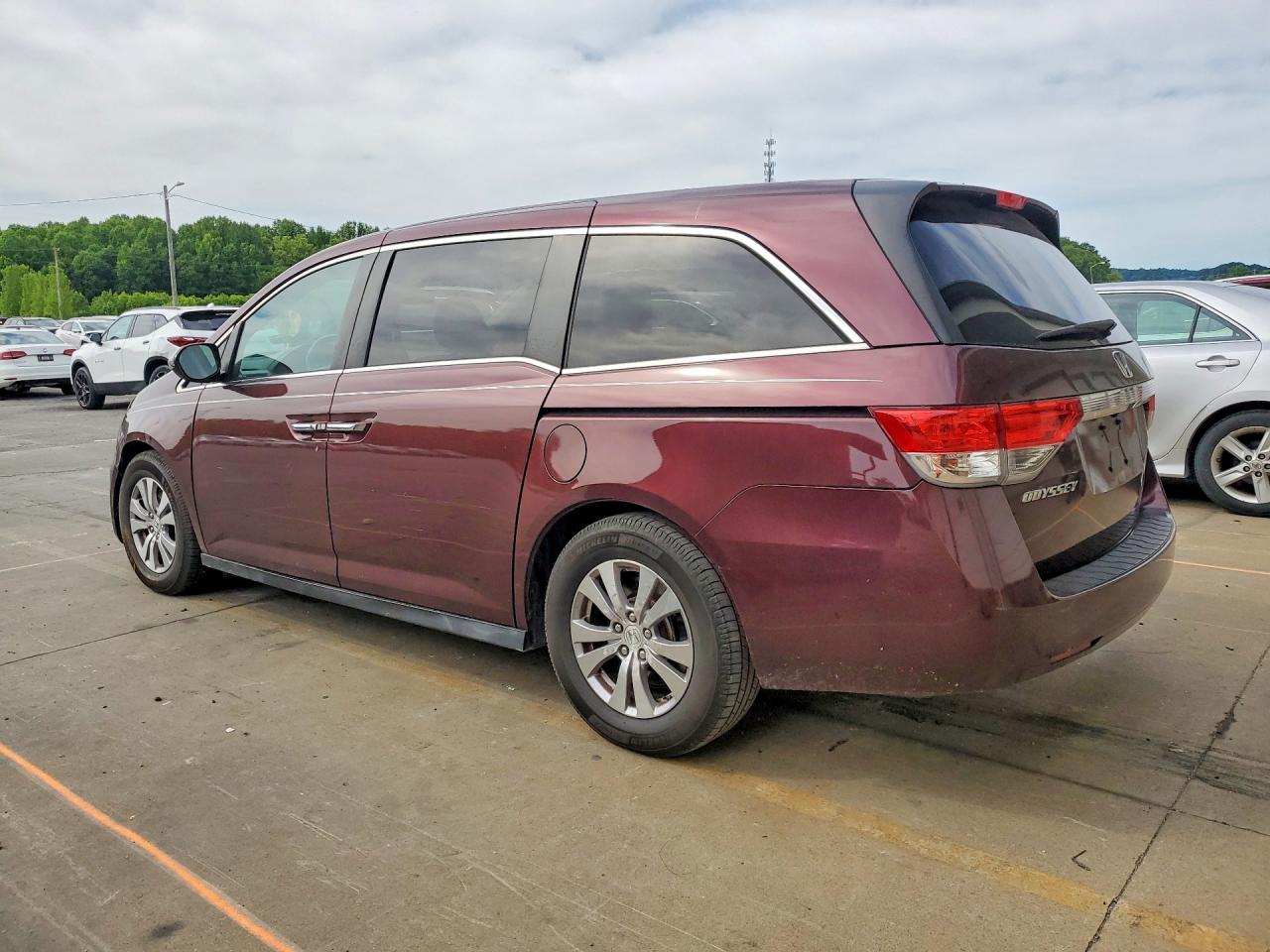 2014 Honda Odyssey Exl Burgundy vin: 5FNRL5H69EB125320