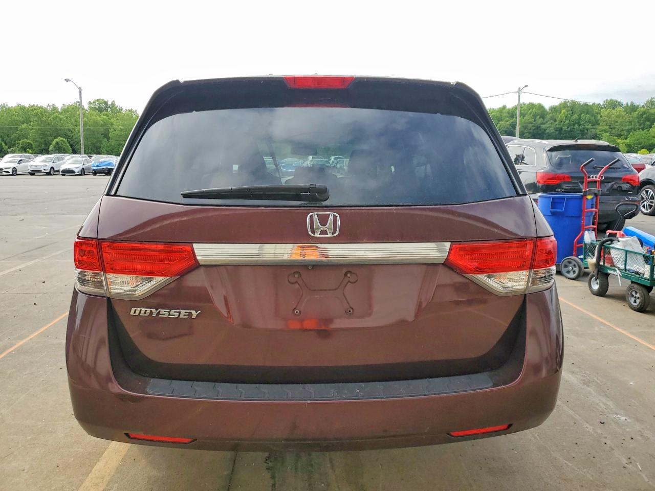 2014 Honda Odyssey Exl Burgundy vin: 5FNRL5H69EB125320