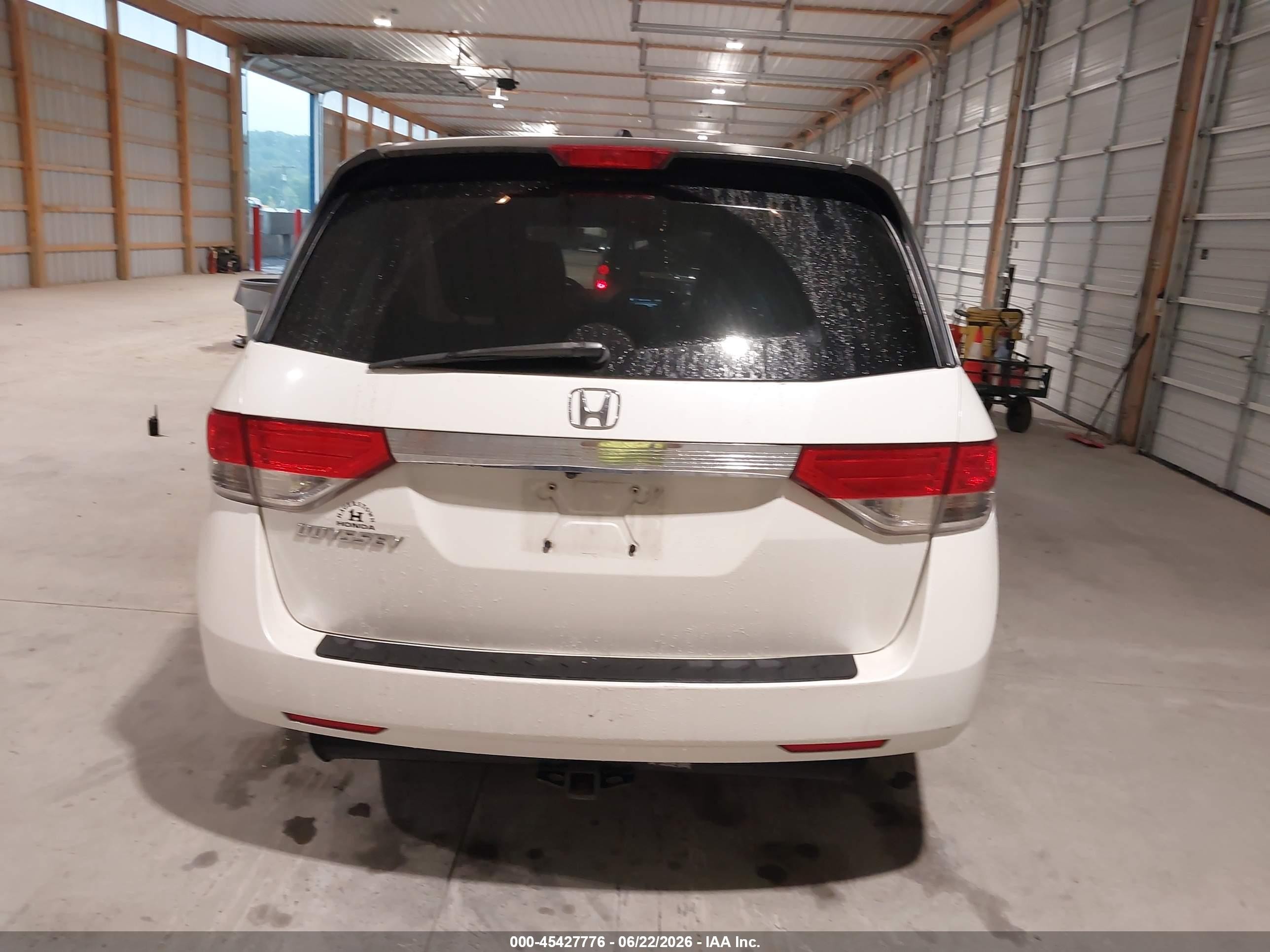 2014 Honda Odyssey Ex-l White vin: 5FNRL5H69EB129044