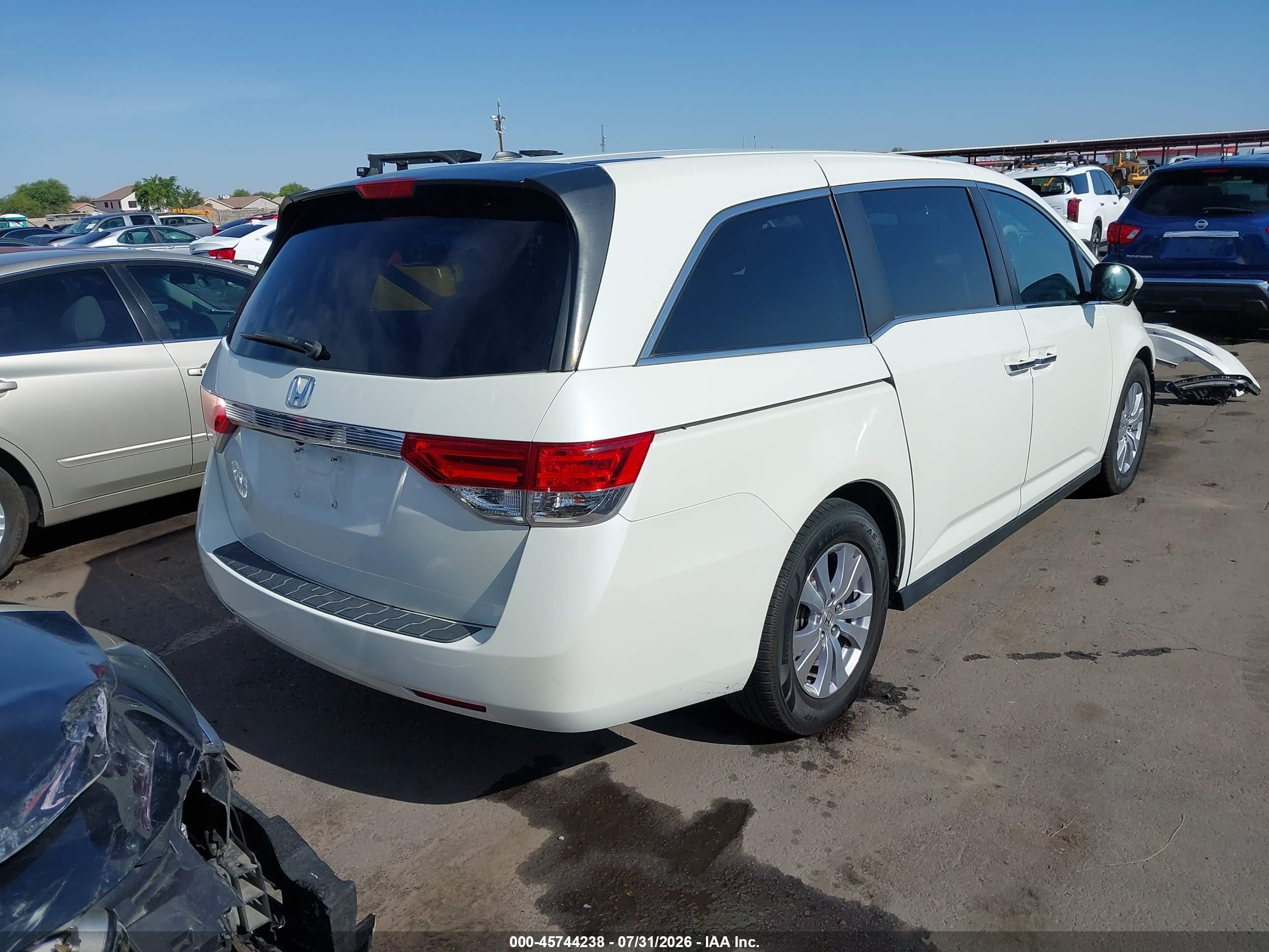 2015 Honda Odyssey Ex-l Белый vin: 5FNRL5H69FB029317
