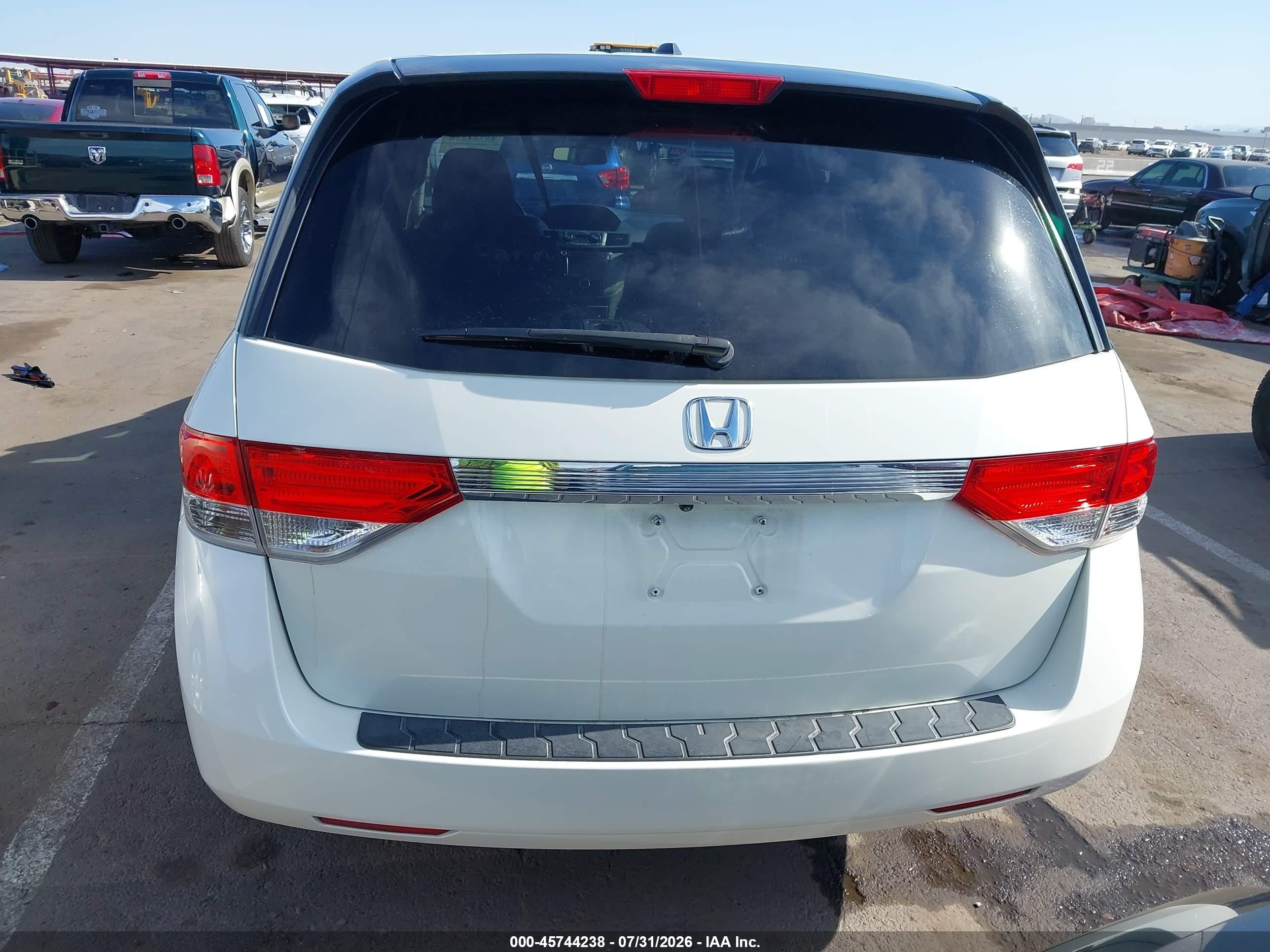 2015 Honda Odyssey Ex-l Белый vin: 5FNRL5H69FB029317