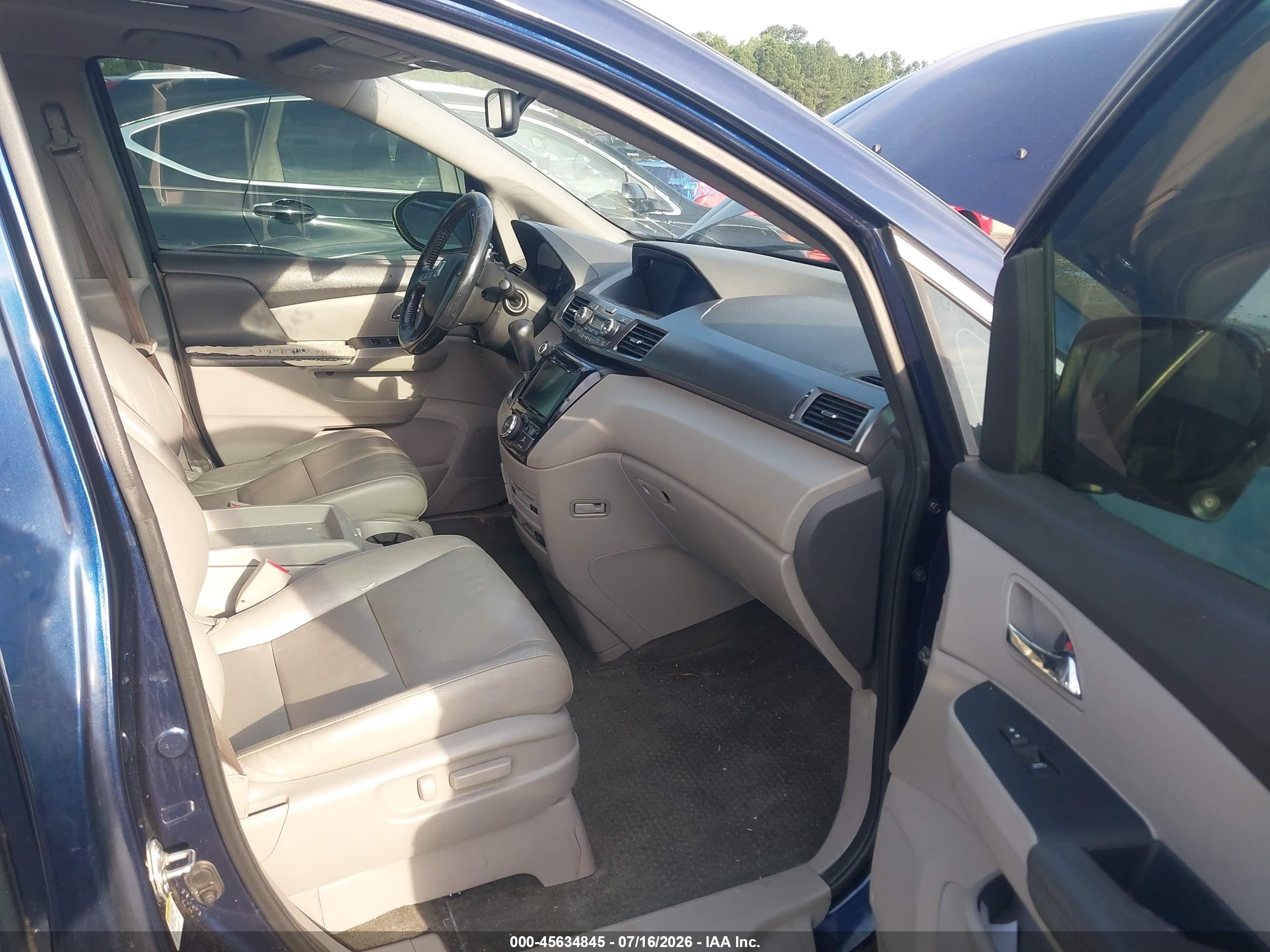 2015 Honda Odyssey Ex-l Blue vin: 5FNRL5H69FB032153