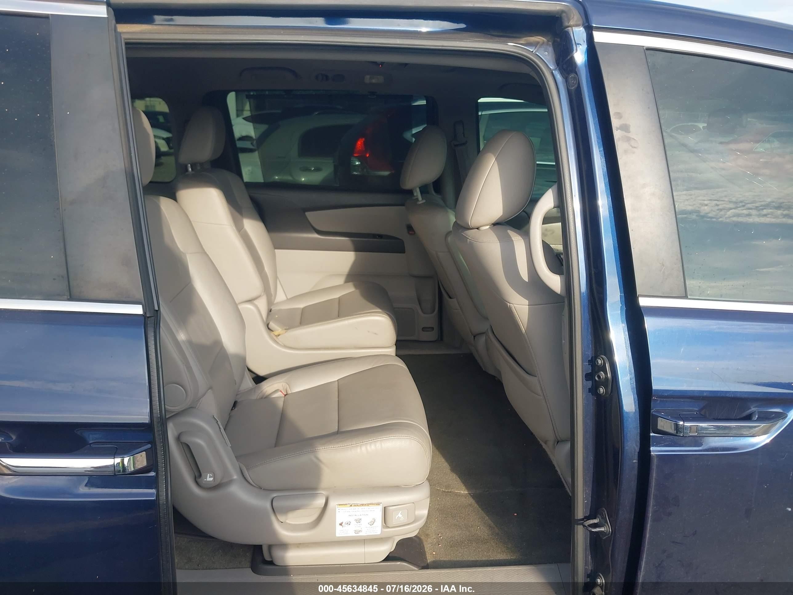 2015 Honda Odyssey Ex-l Blue vin: 5FNRL5H69FB032153