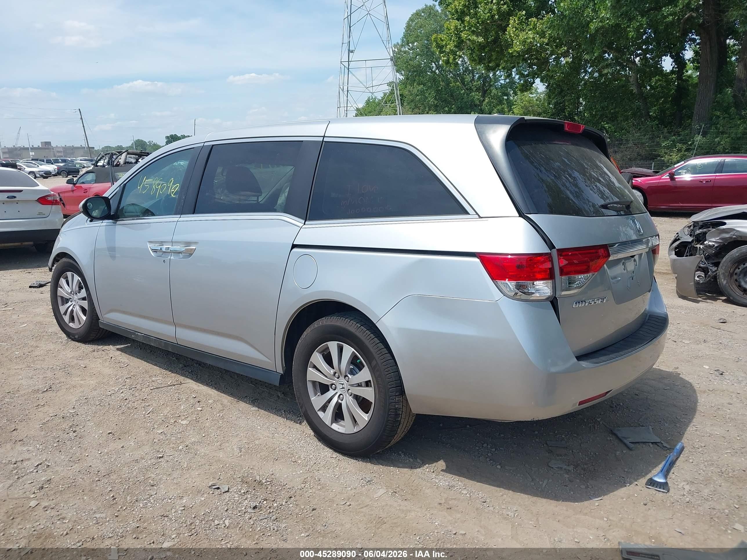 2015 Honda Odyssey Ex-l Silver vin: 5FNRL5H69FB036722