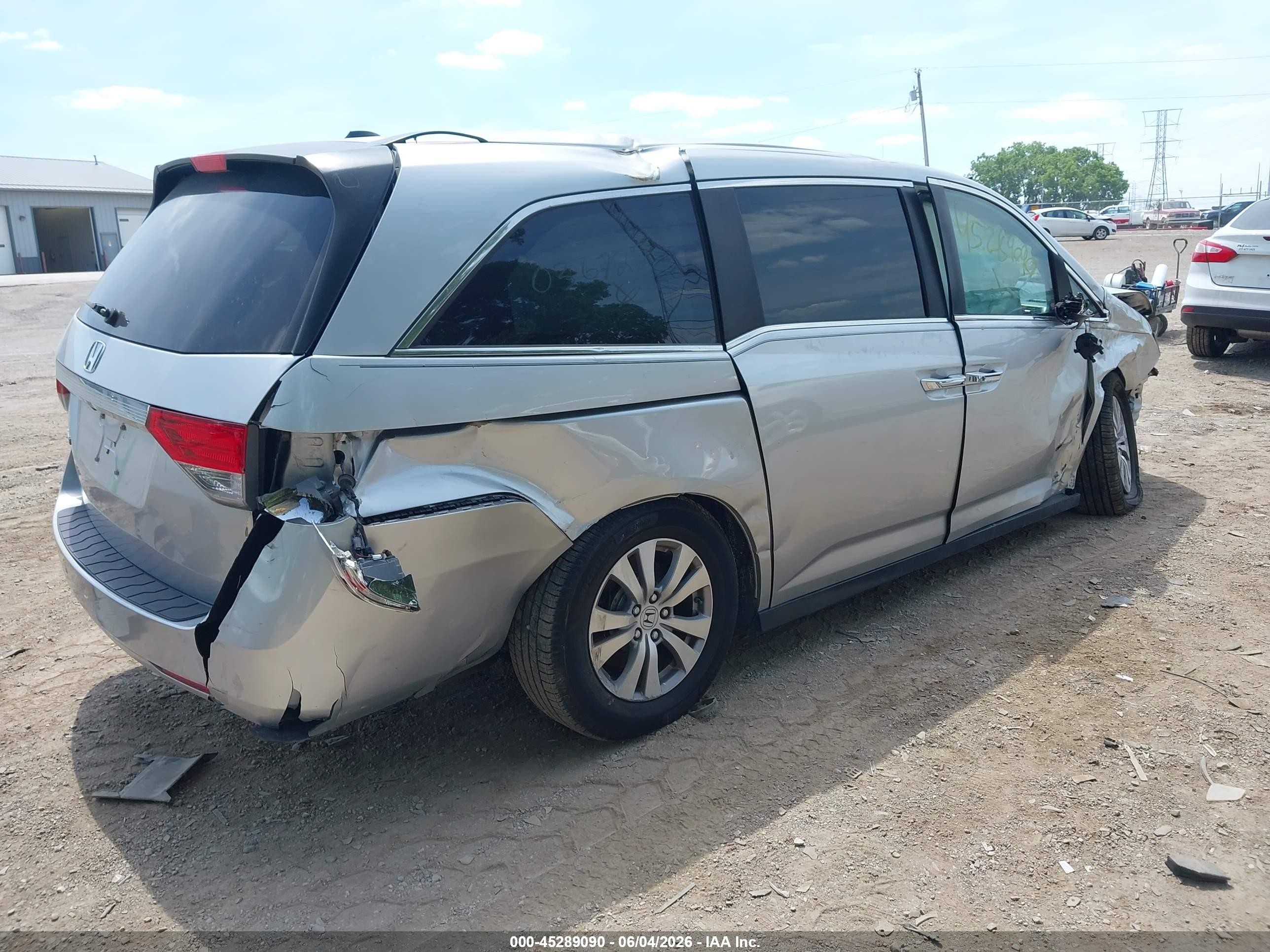 2015 Honda Odyssey Ex-l Silver vin: 5FNRL5H69FB036722