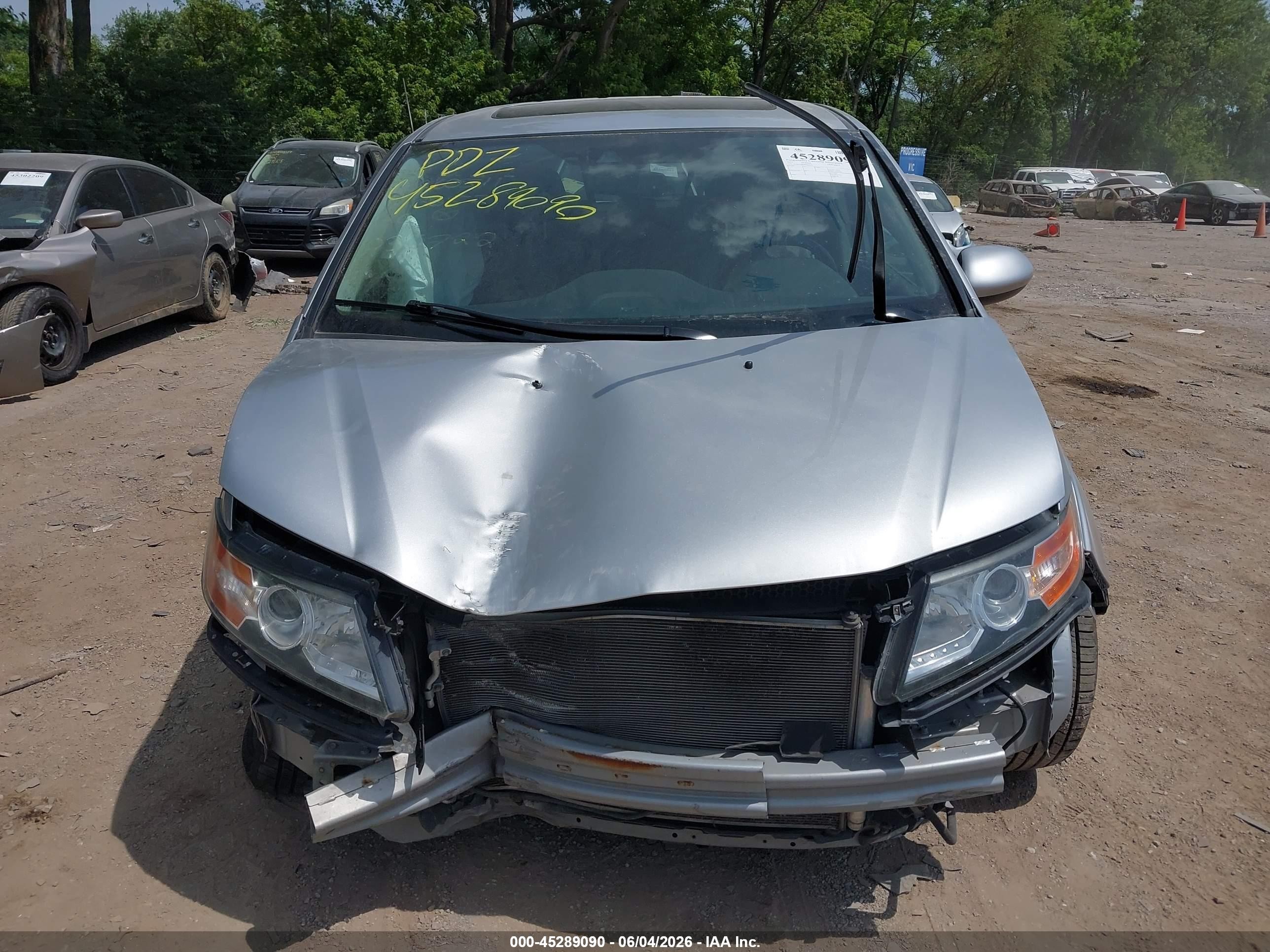 2015 Honda Odyssey Ex-l Silver vin: 5FNRL5H69FB036722