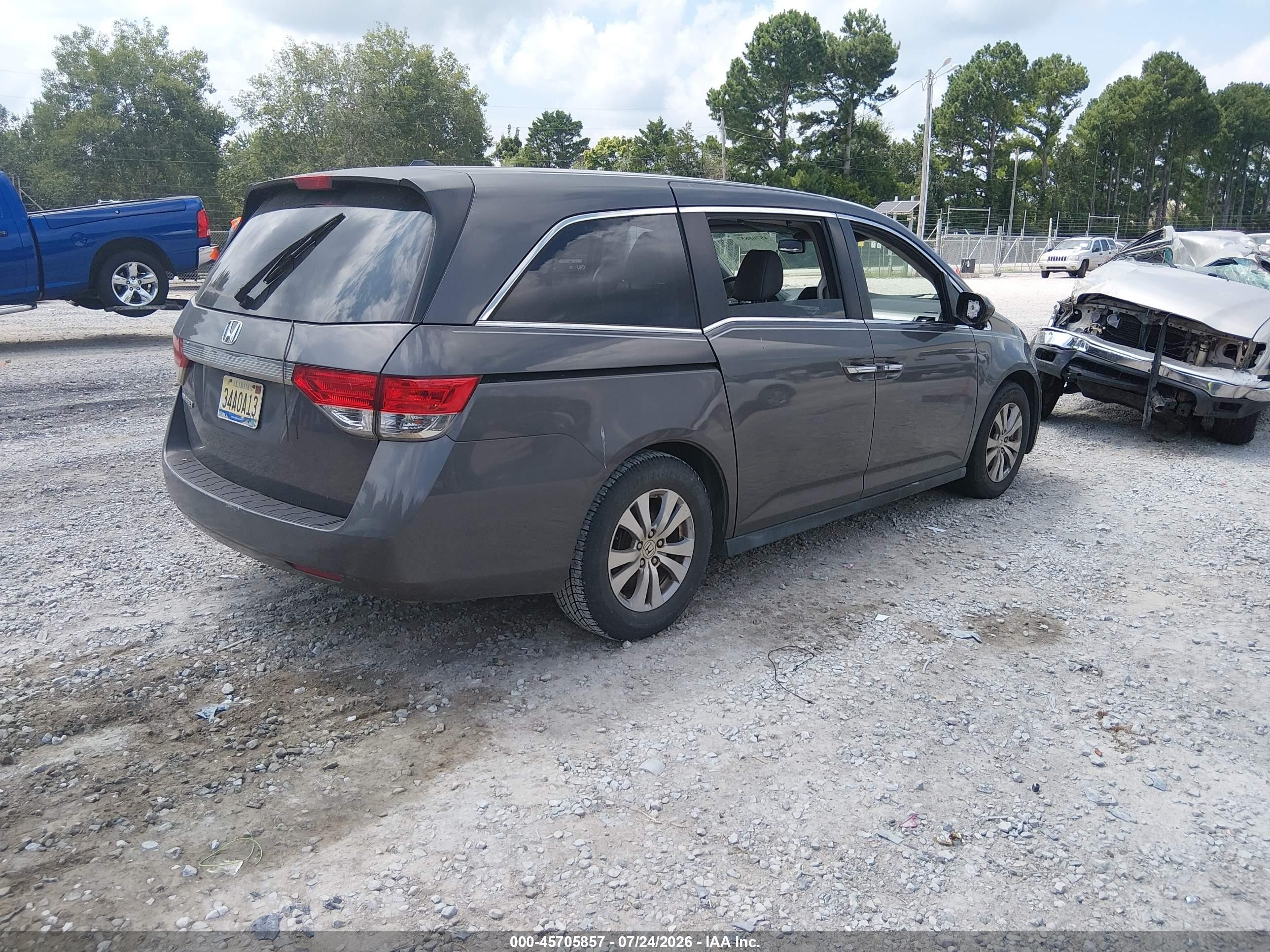 2015 Honda Odyssey Ex-l Серый vin: 5FNRL5H69FB037711