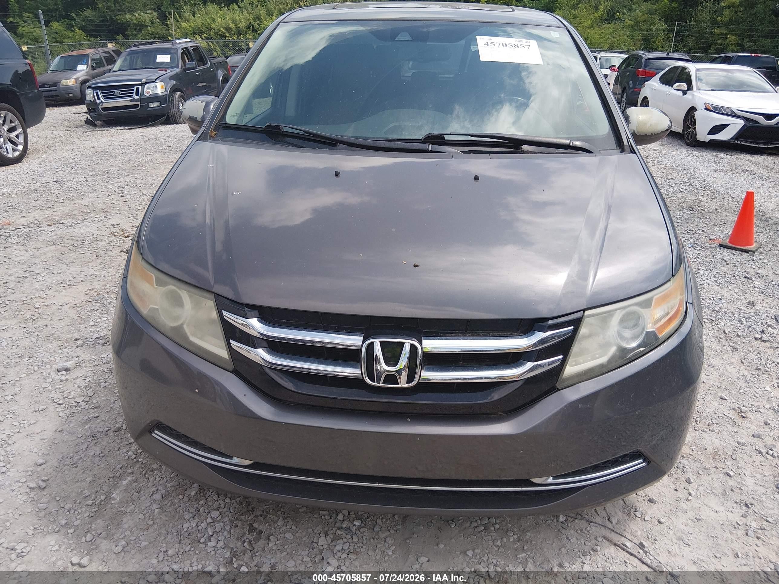 2015 Honda Odyssey Ex-l Серый vin: 5FNRL5H69FB037711