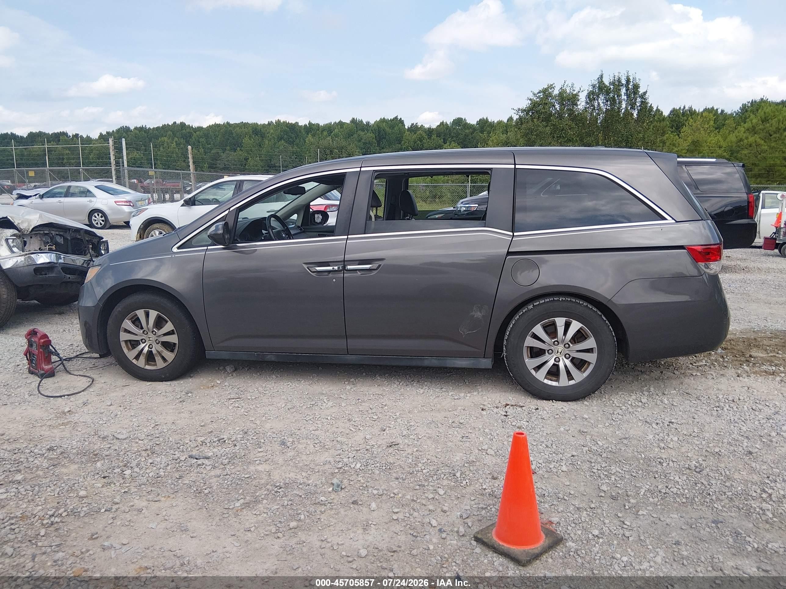 2015 Honda Odyssey Ex-l Серый vin: 5FNRL5H69FB037711