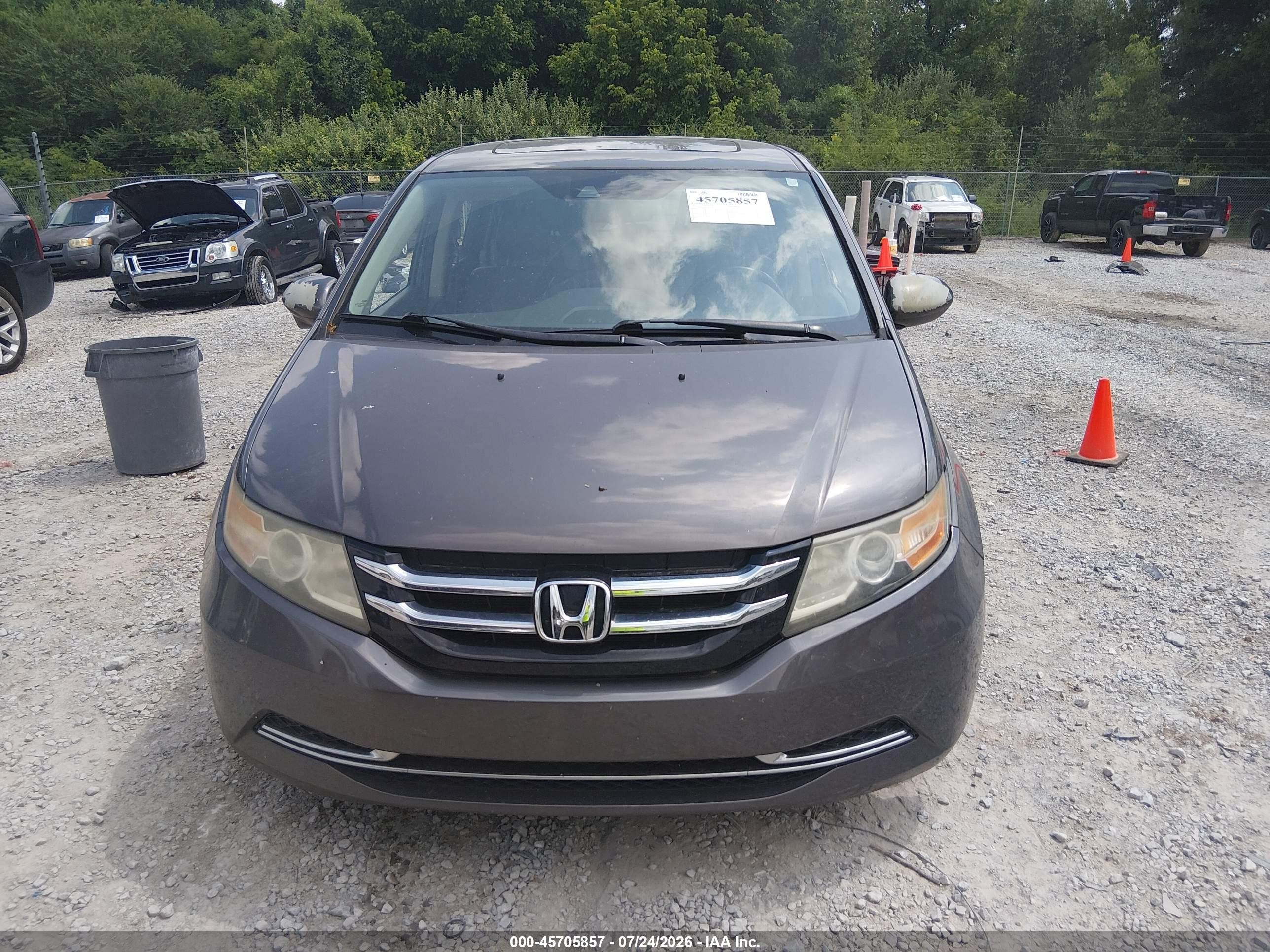 2015 Honda Odyssey Ex-l Серый vin: 5FNRL5H69FB037711