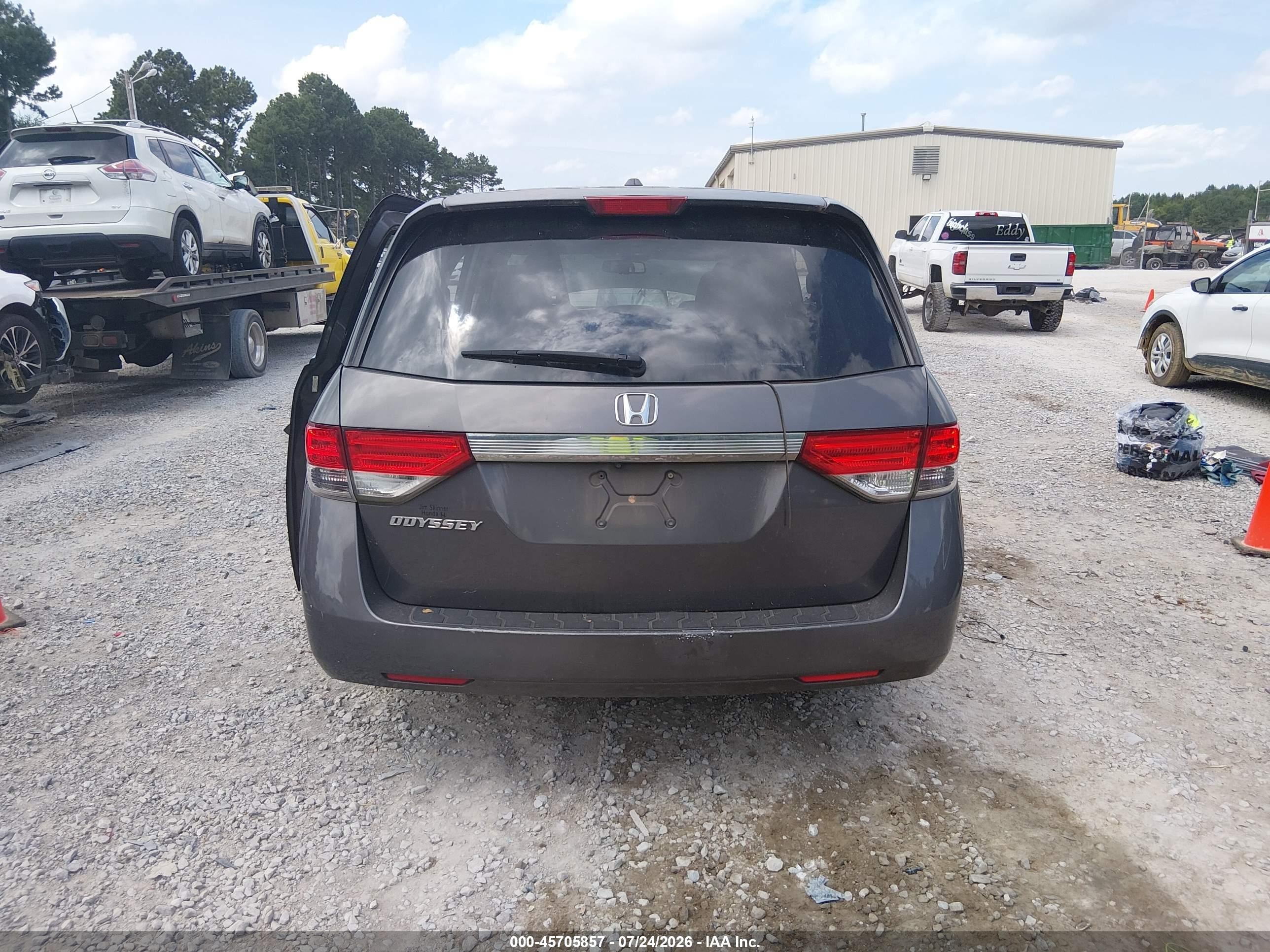 2015 Honda Odyssey Ex-l Серый vin: 5FNRL5H69FB037711