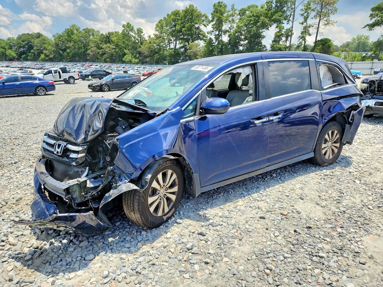2015 Honda Odyssey Exl Blue vin: 5FNRL5H69FB040821