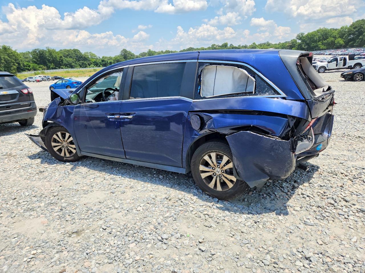 2015 Honda Odyssey Exl Синий vin: 5FNRL5H69FB040821