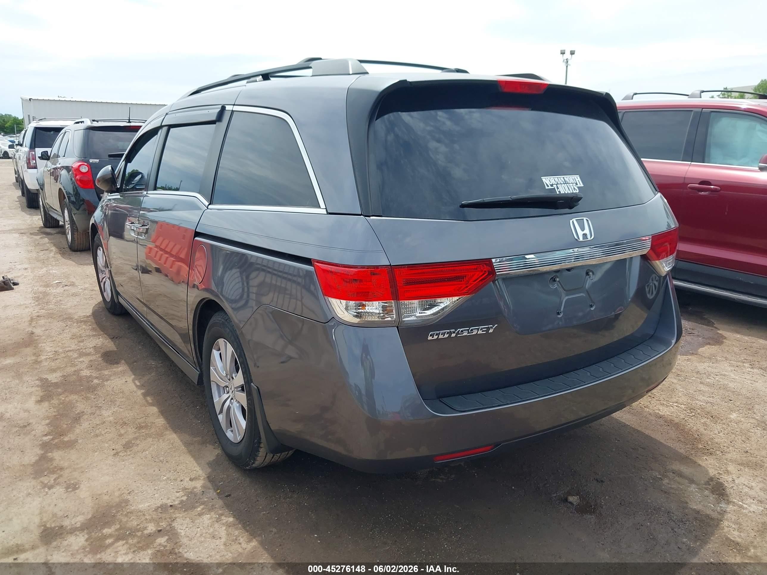 2015 Honda Odyssey Ex-l Gray vin: 5FNRL5H69FB046103