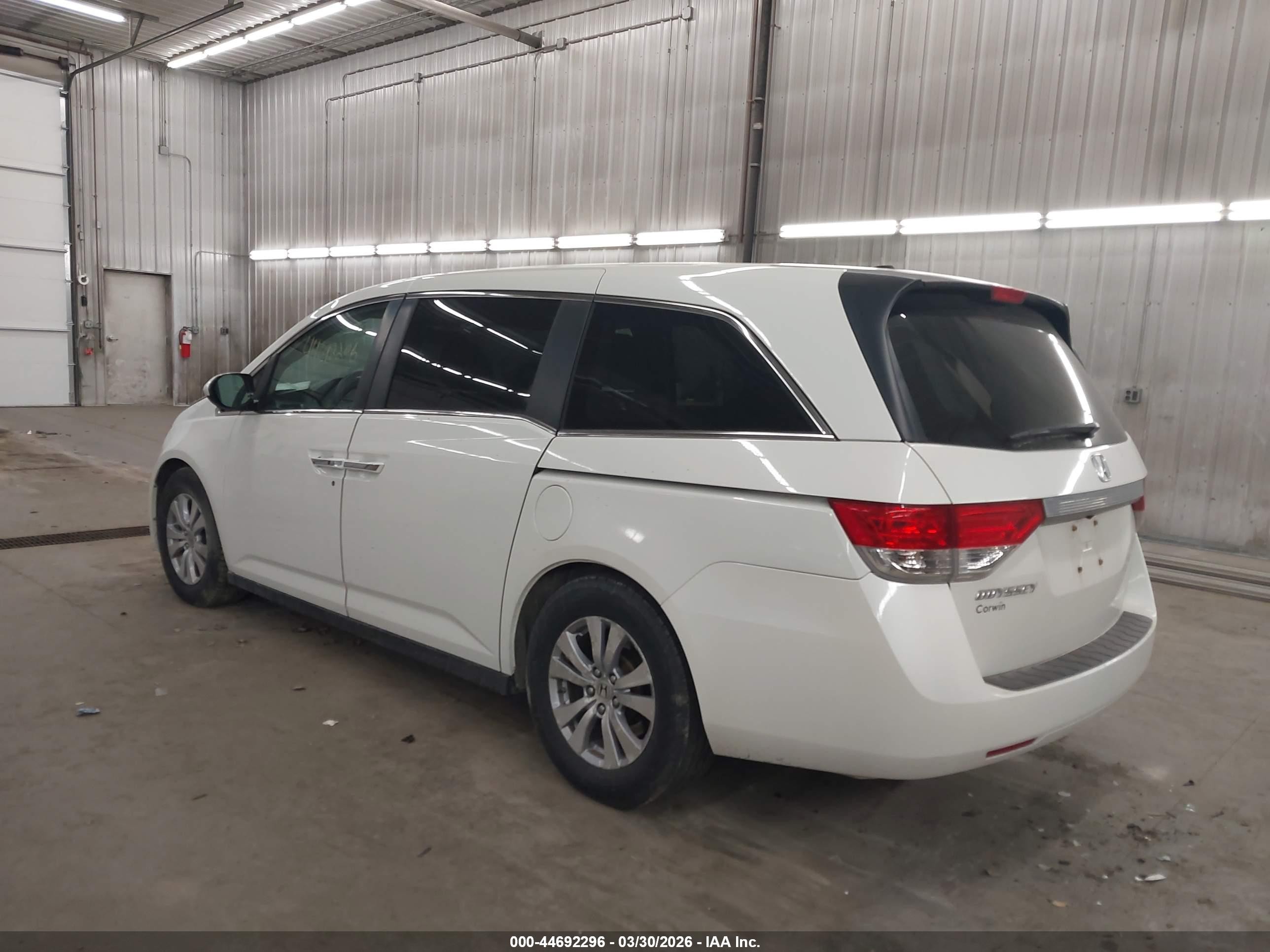 2015 Honda Odyssey Ex-l White vin: 5FNRL5H69FB046800