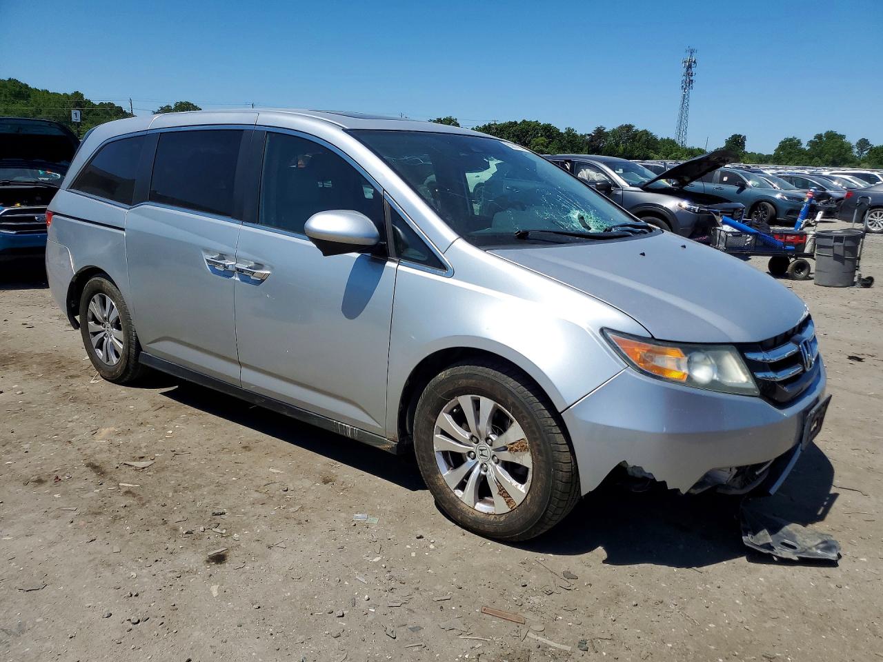 2015 Honda Odyssey Exl Silver vin: 5FNRL5H69FB065086