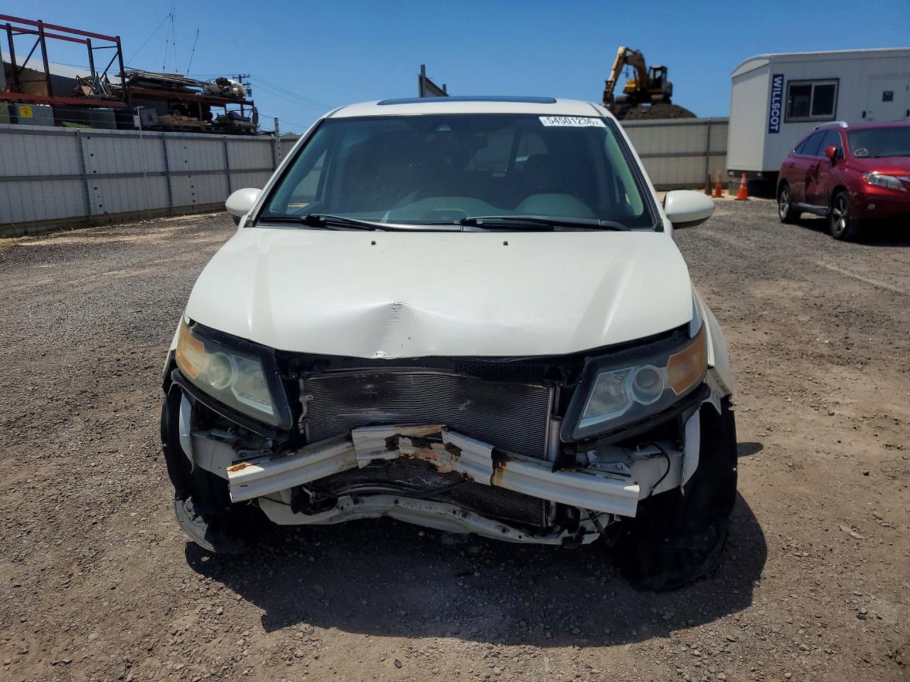 2015 Honda Odyssey Exl White vin: 5FNRL5H69FB073706