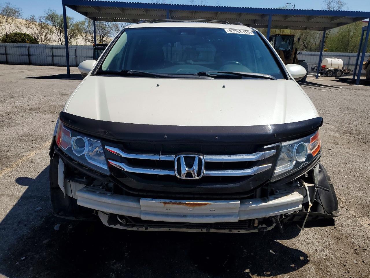 2015 Honda Odyssey Exl White vin: 5FNRL5H69FB085547