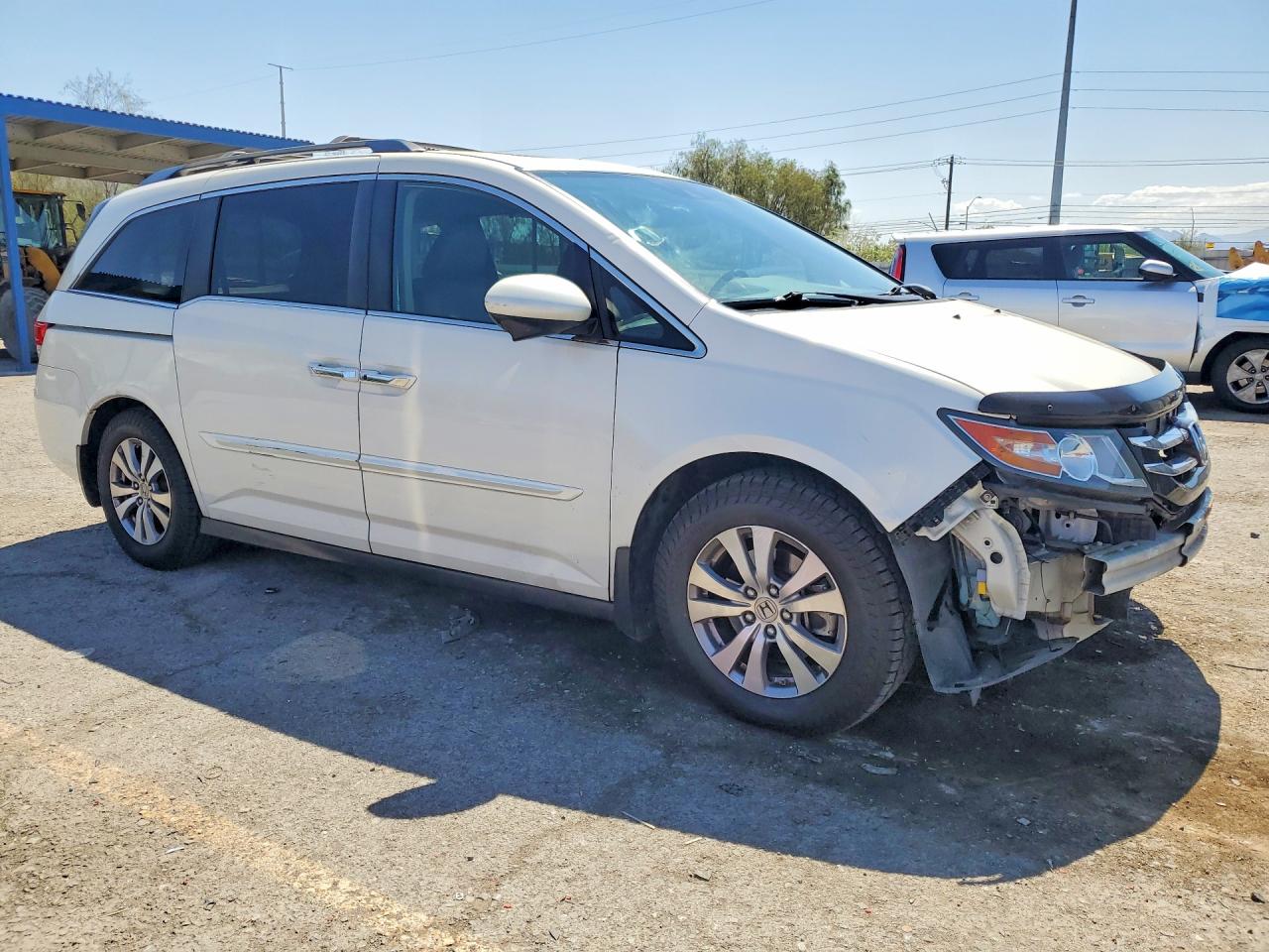 2015 Honda Odyssey Exl White vin: 5FNRL5H69FB085547