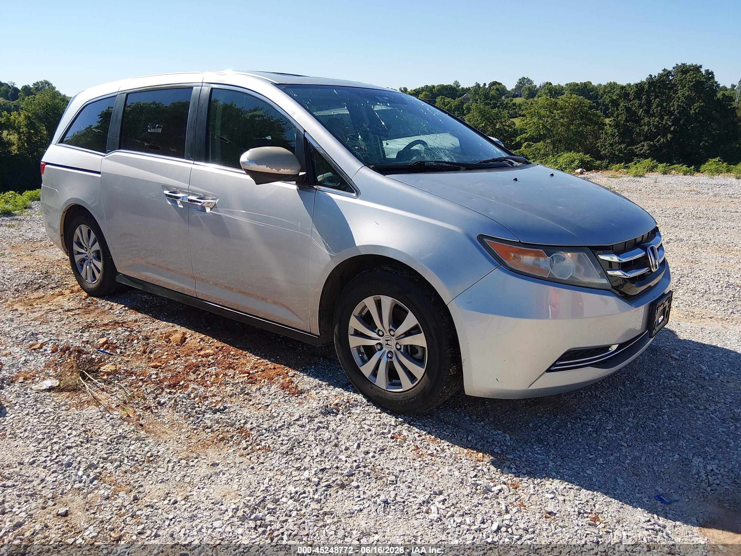 2015 Honda Odyssey Ex-l Silver vin: 5FNRL5H69FB089159