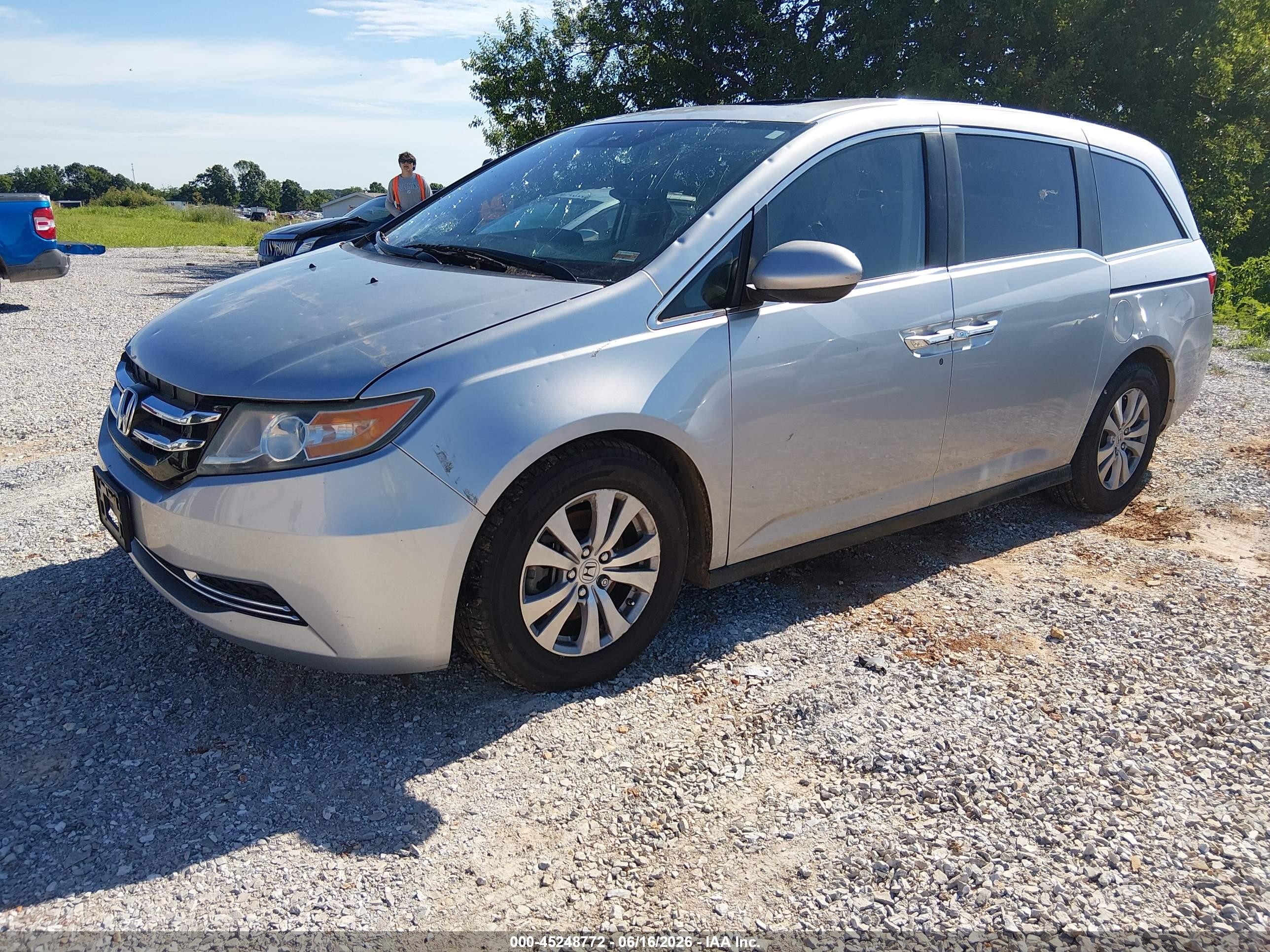 2015 Honda Odyssey Ex-l Серебряный vin: 5FNRL5H69FB089159