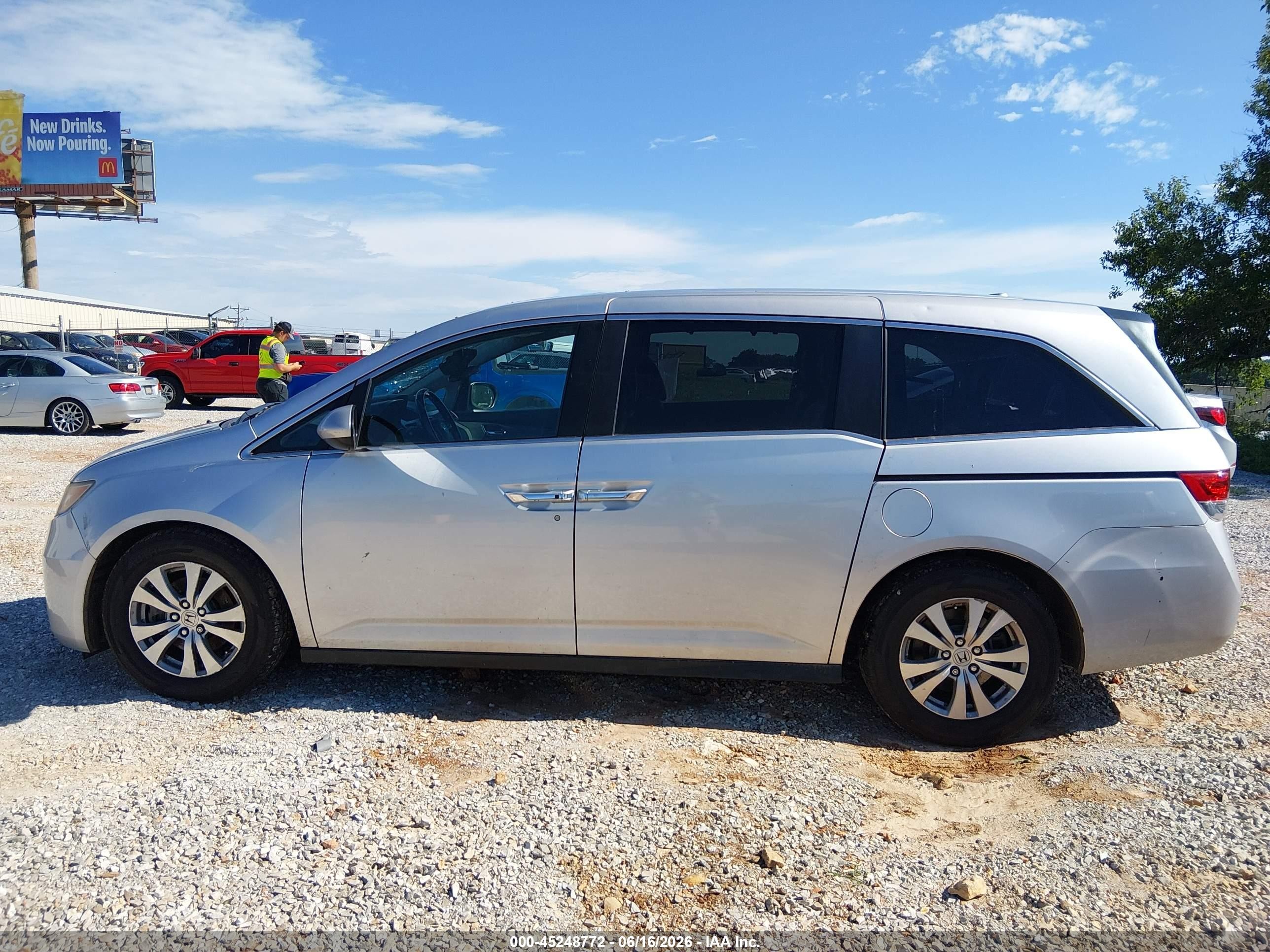 2015 Honda Odyssey Ex-l Серебряный vin: 5FNRL5H69FB089159