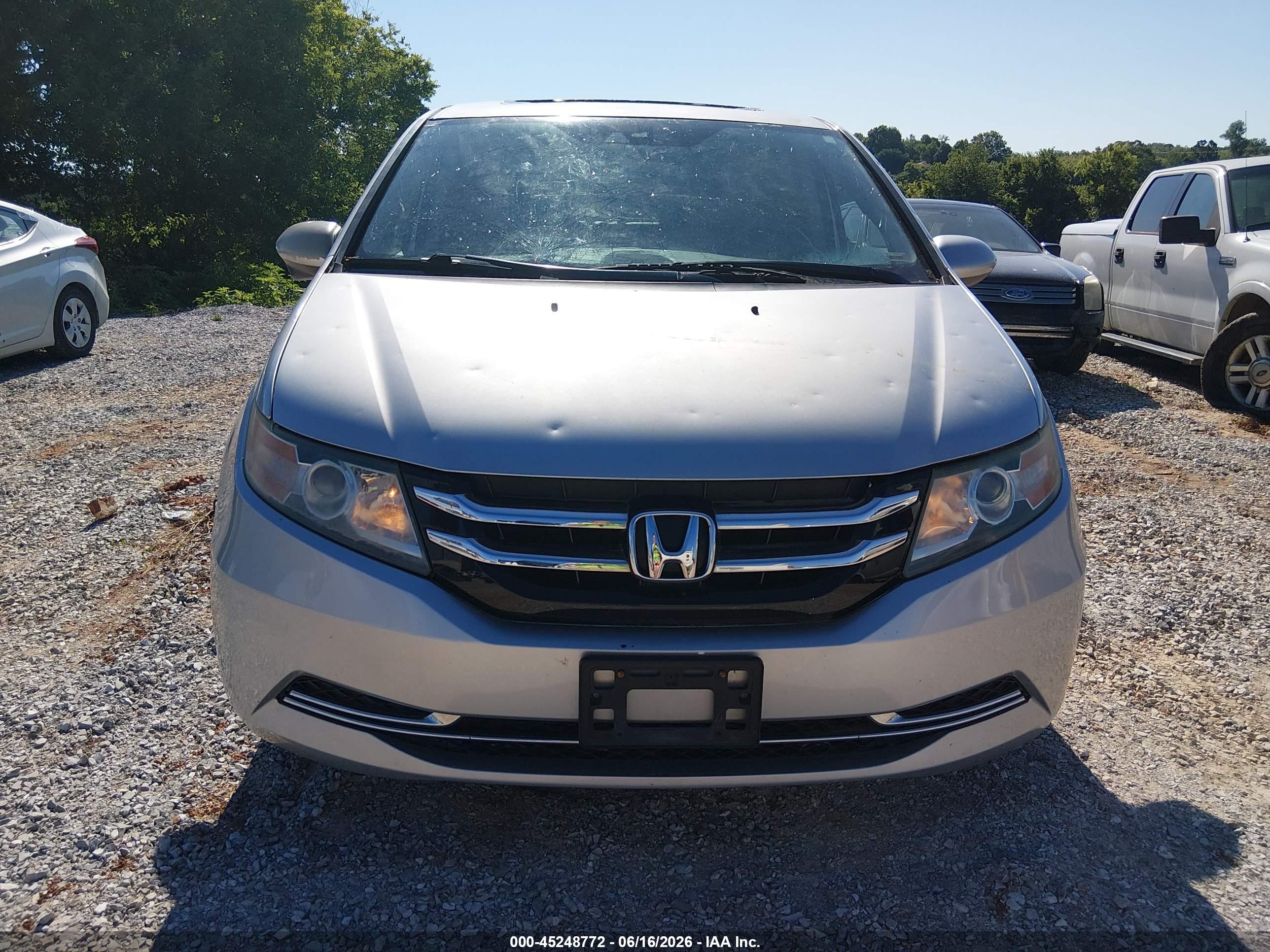 2015 Honda Odyssey Ex-l Серебряный vin: 5FNRL5H69FB089159