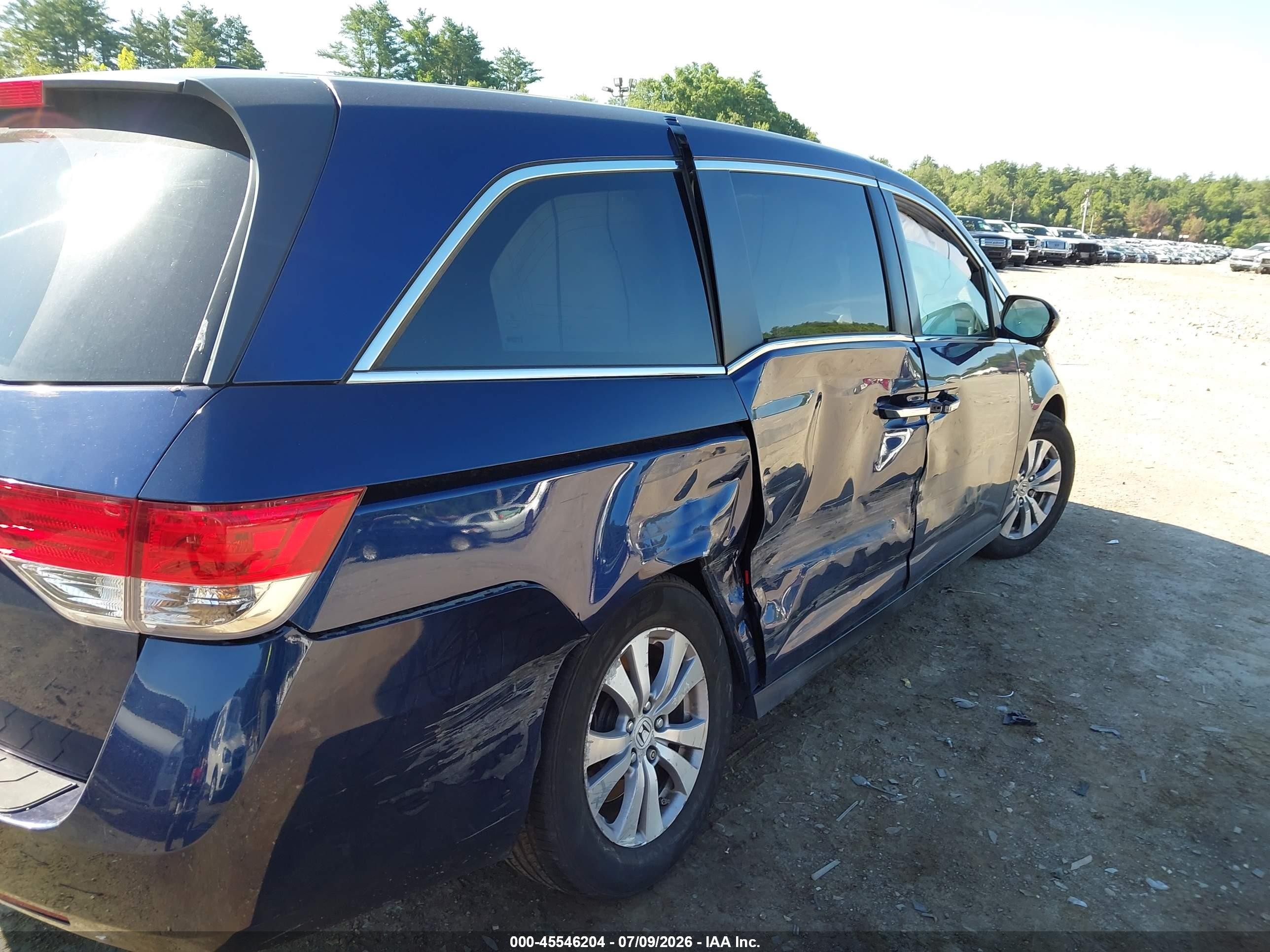 2015 Honda Odyssey Ex-l Dark Blue vin: 5FNRL5H69FB117395