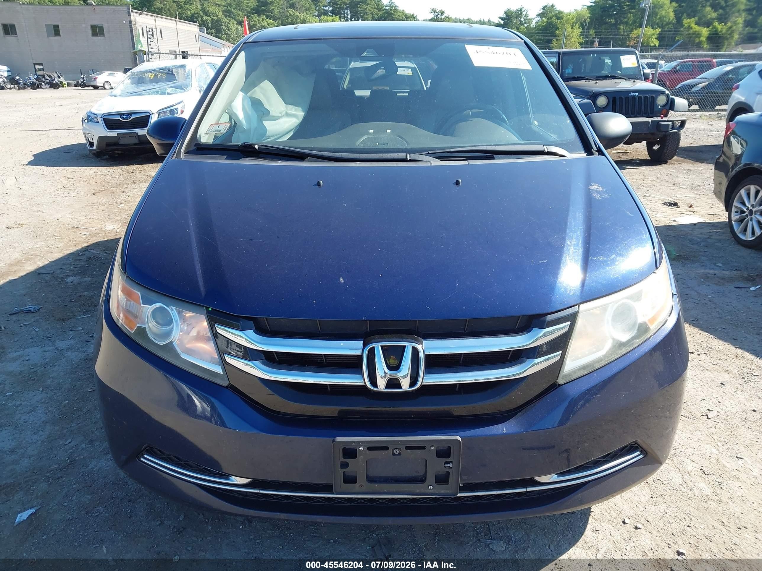 2015 Honda Odyssey Ex-l Dark Blue vin: 5FNRL5H69FB117395