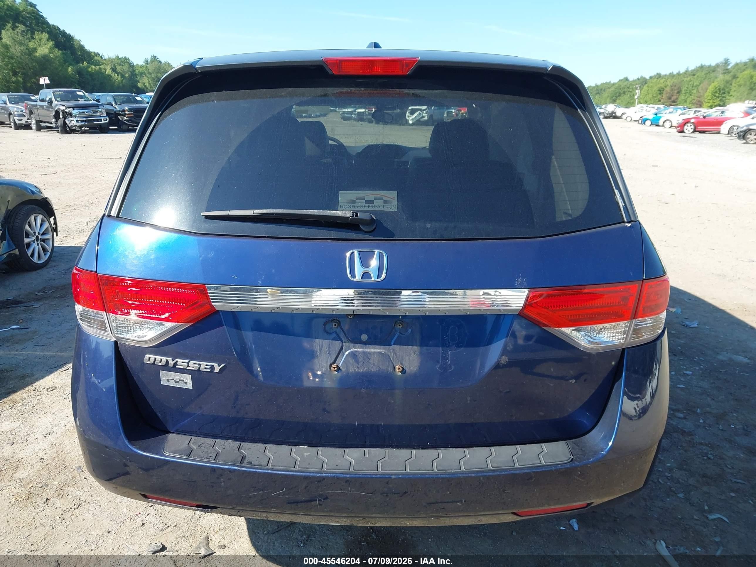 2015 Honda Odyssey Ex-l Dark Blue vin: 5FNRL5H69FB117395
