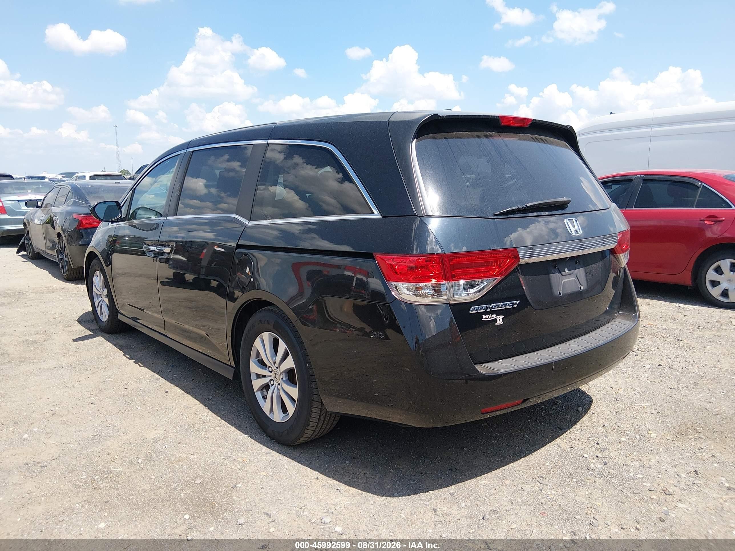 2015 Honda Odyssey Ex-l Черный vin: 5FNRL5H69FB117817
