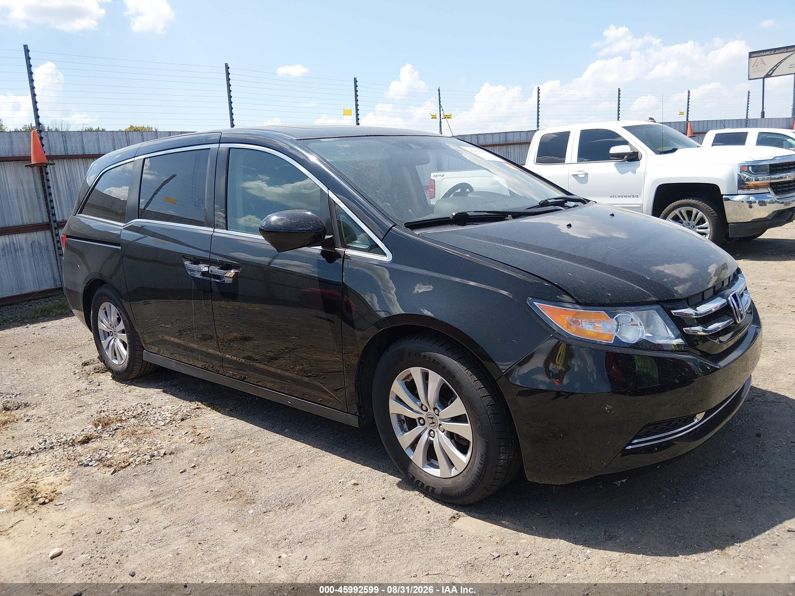 2015 Honda Odyssey Ex-l Черный vin: 5FNRL5H69FB117817