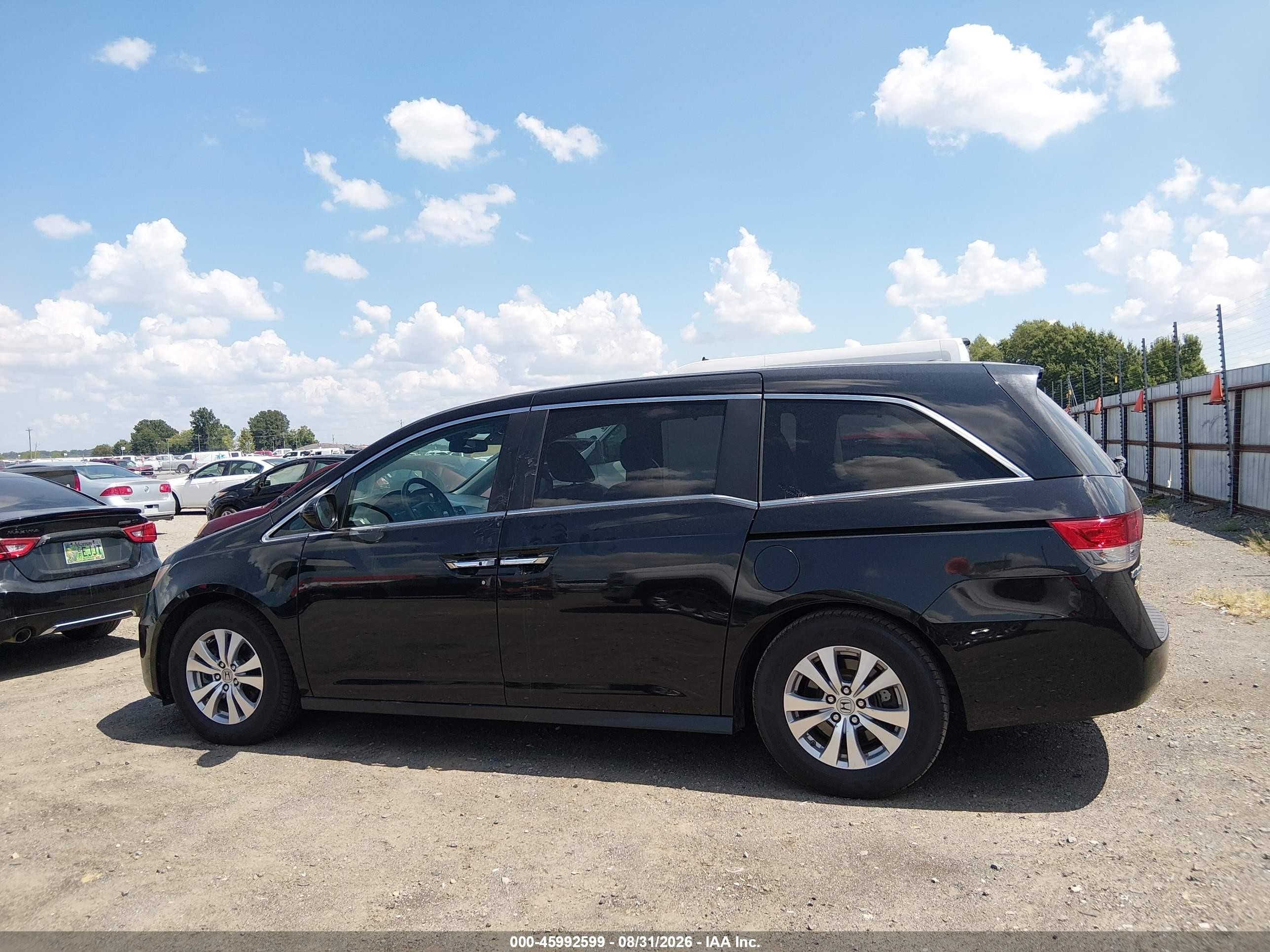 2015 Honda Odyssey Ex-l Черный vin: 5FNRL5H69FB117817