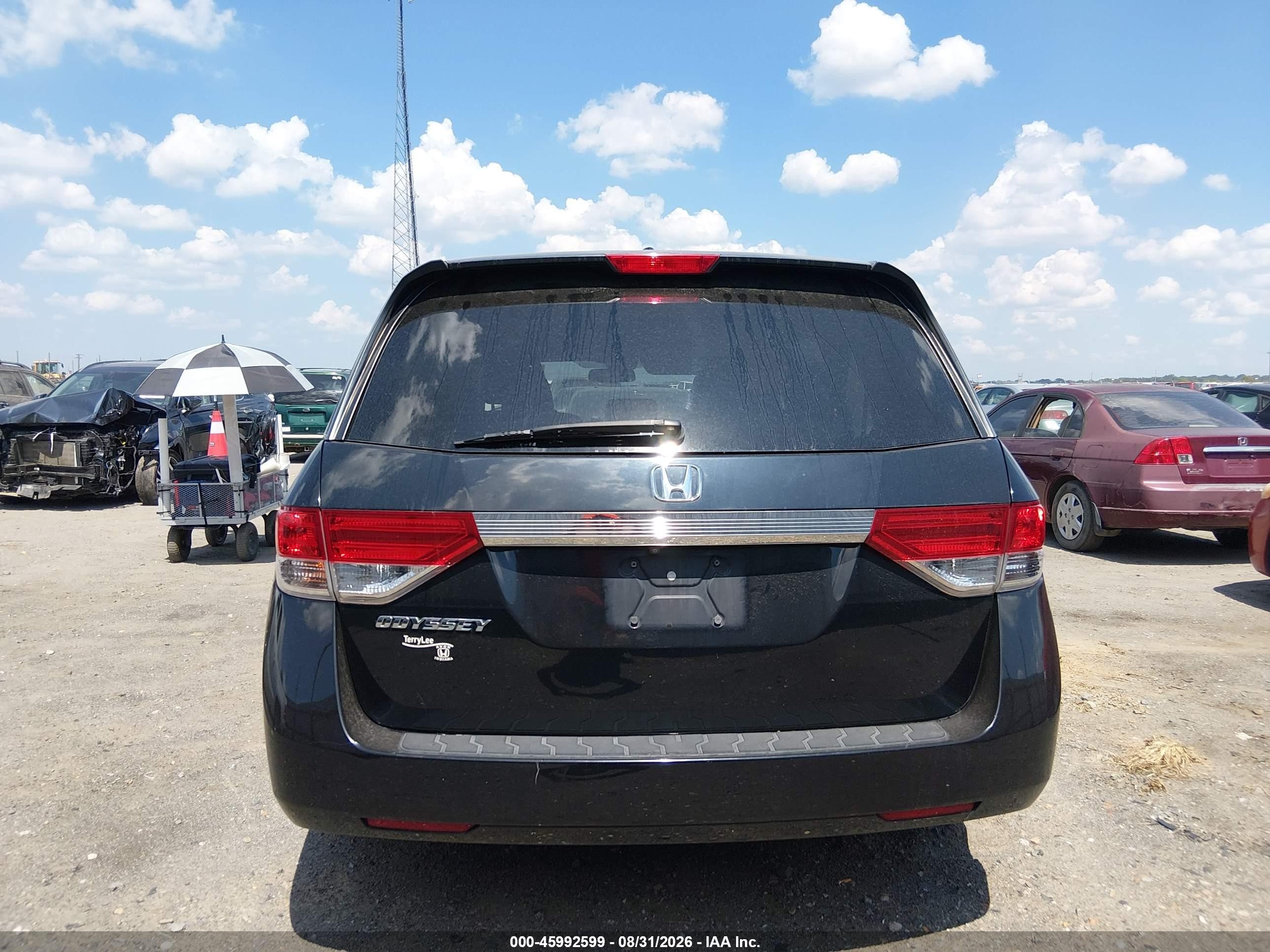 2015 Honda Odyssey Ex-l Черный vin: 5FNRL5H69FB117817