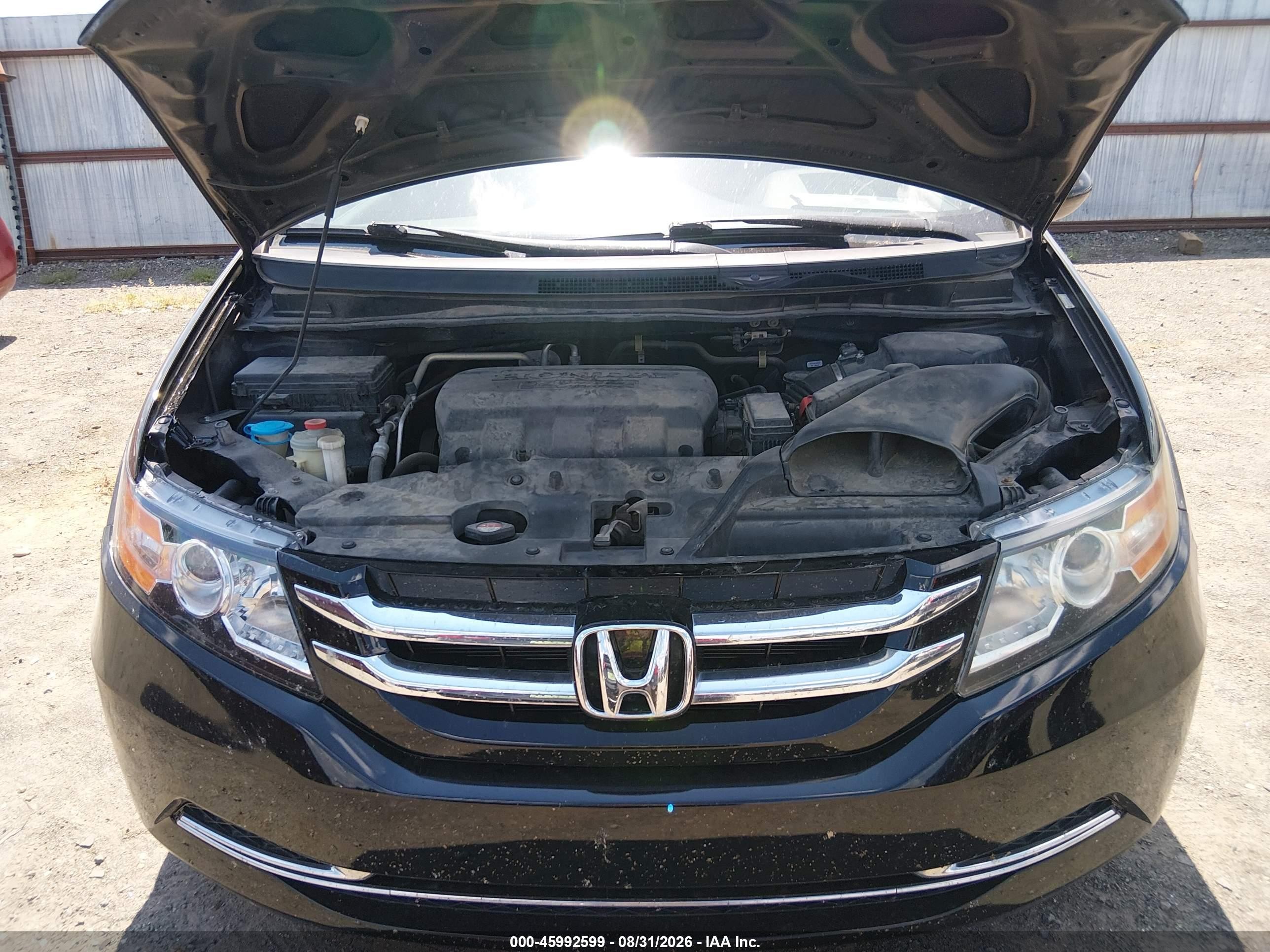 2015 Honda Odyssey Ex-l Черный vin: 5FNRL5H69FB117817