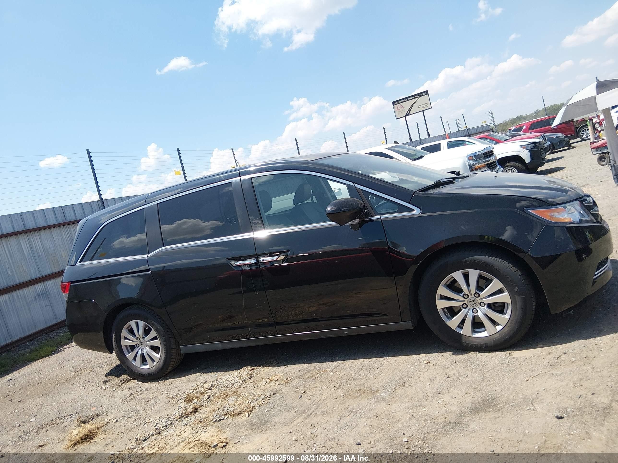 2015 Honda Odyssey Ex-l Черный vin: 5FNRL5H69FB117817