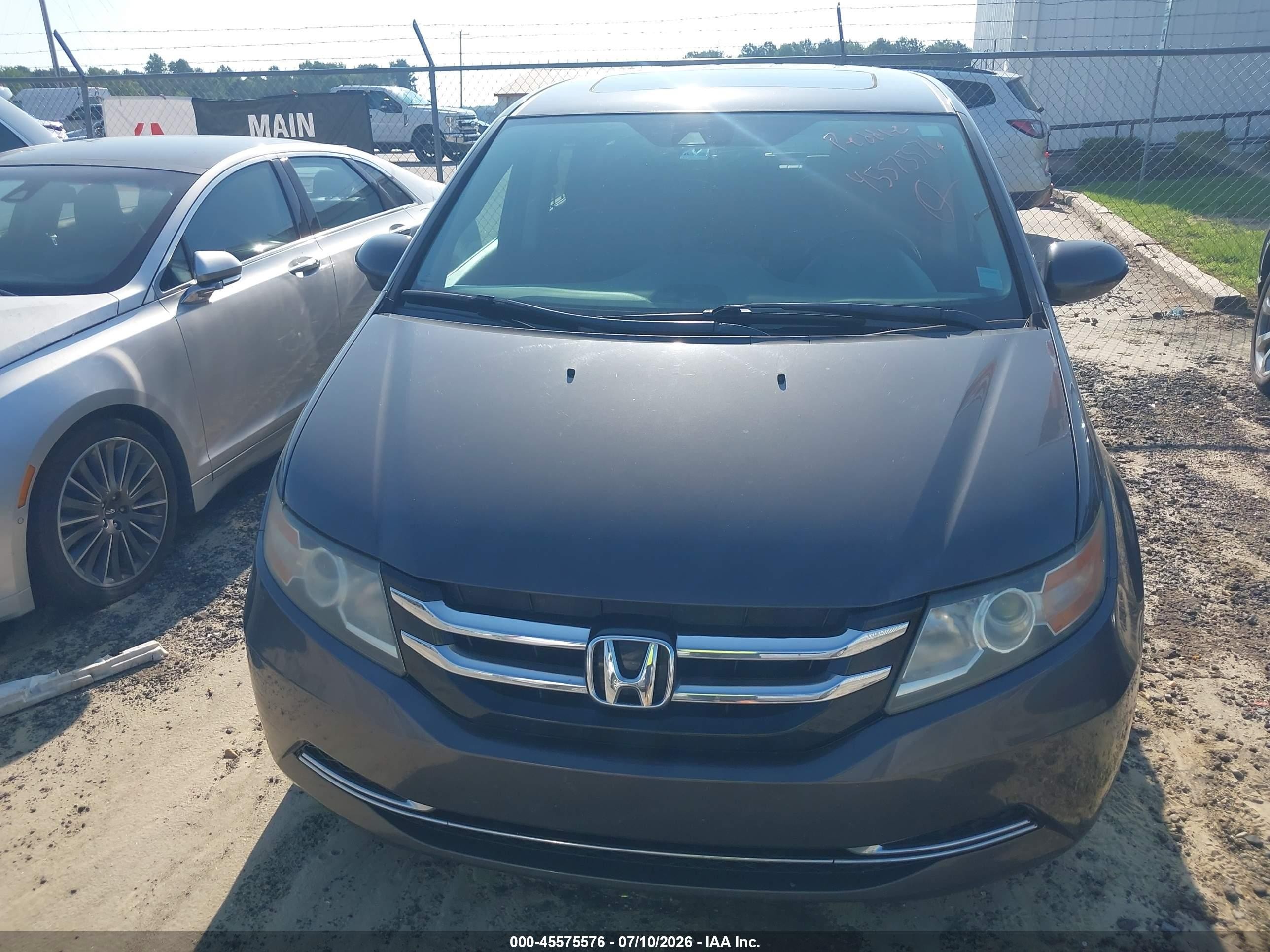 2015 Honda Odyssey Ex-l Серый vin: 5FNRL5H69FB124895